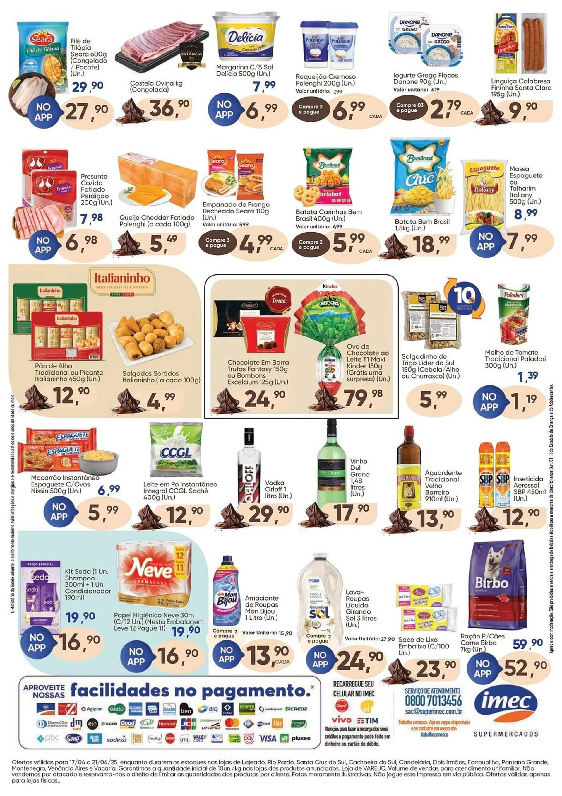 Encarte de Catálogo Imec Supermercados 17 de abril até 21 de abril 2025 - Pagina 2