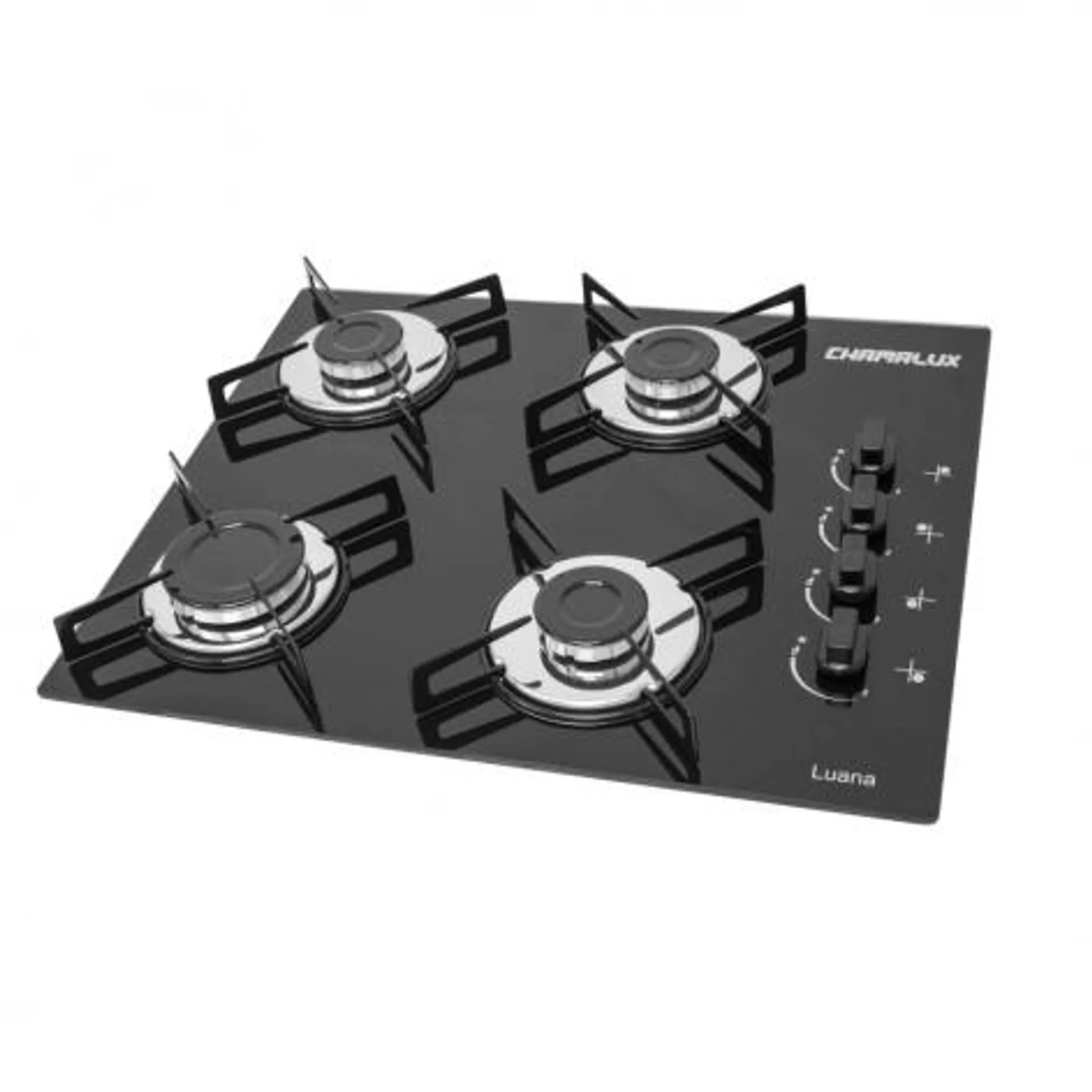 Cooktop 4 Bocas com Mesa de Vidro Chamalux Preto Bivolt