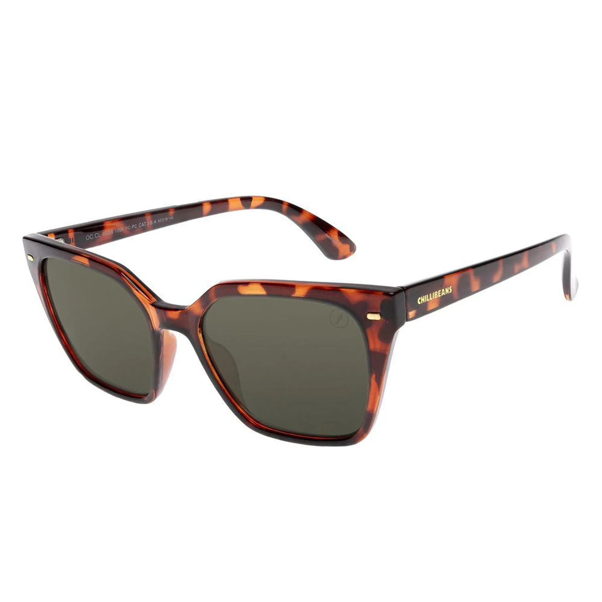 Óculos de Sol Feminino Chilli Beans Quadrado Tartaruga - OC.CL.4038.1506