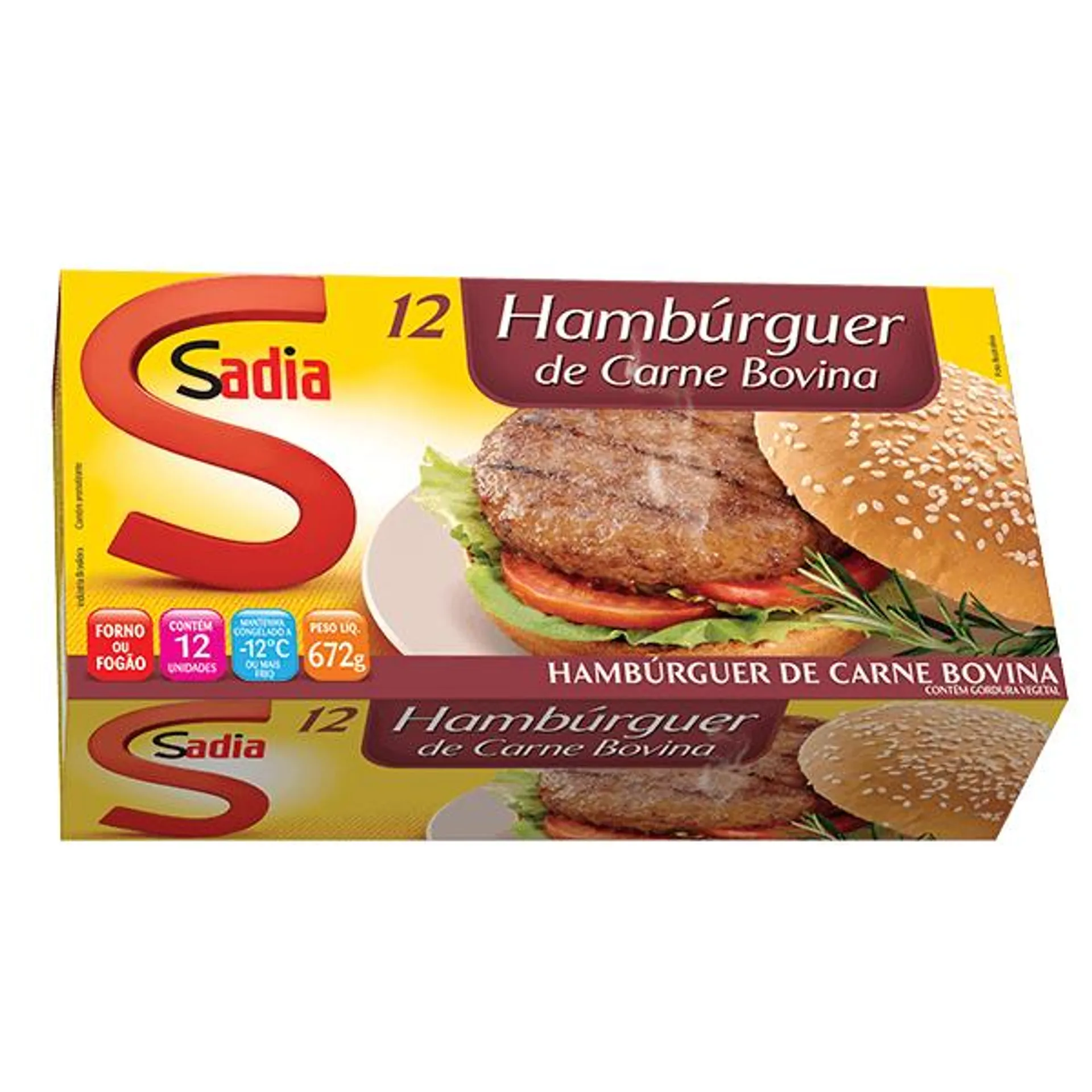 Hambúrguer Sadia de Carne Bovina 672g