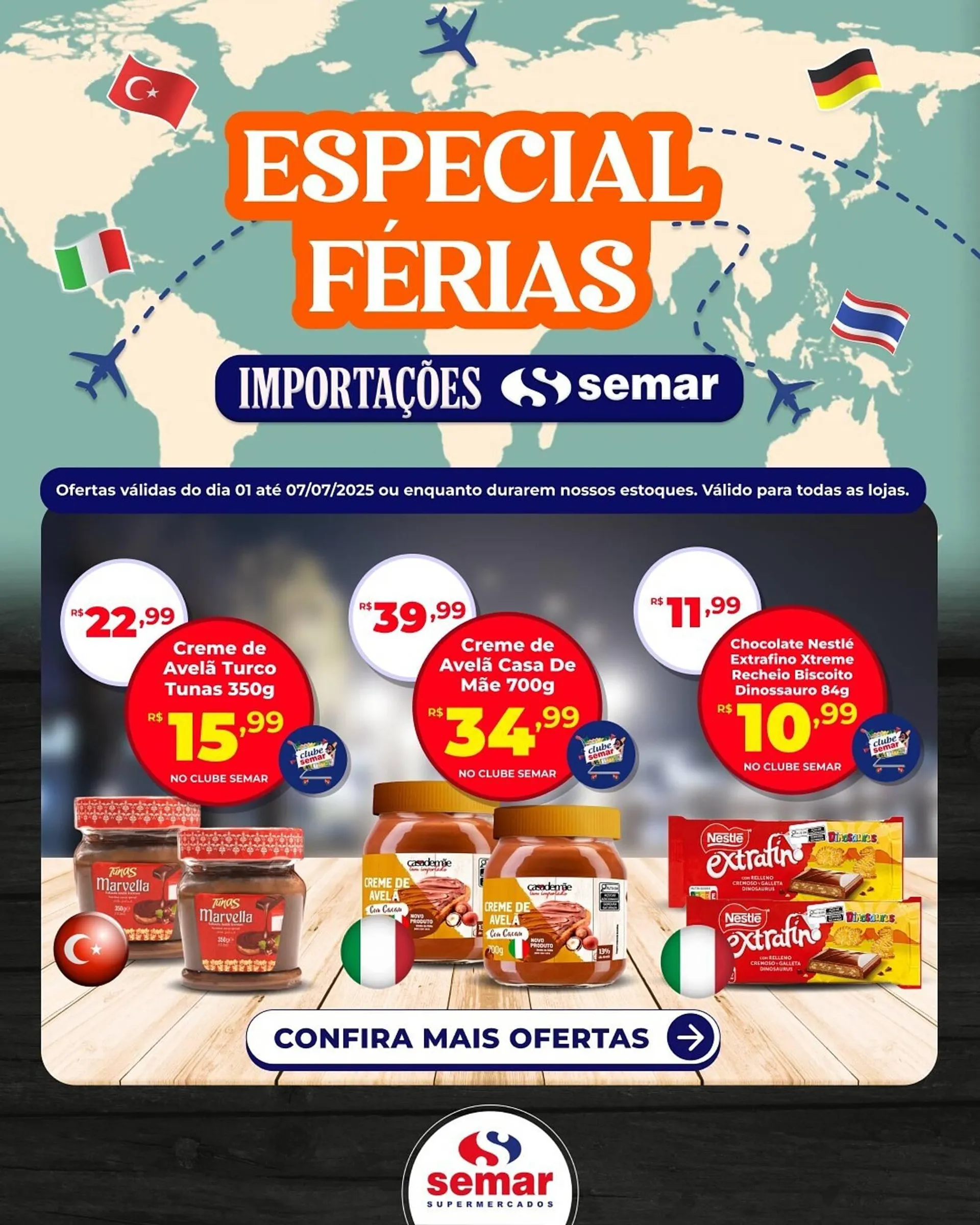 Encarte de Catálogo Semar Supermercado 1 de julho até 7 de julho 2025 - Pagina 1