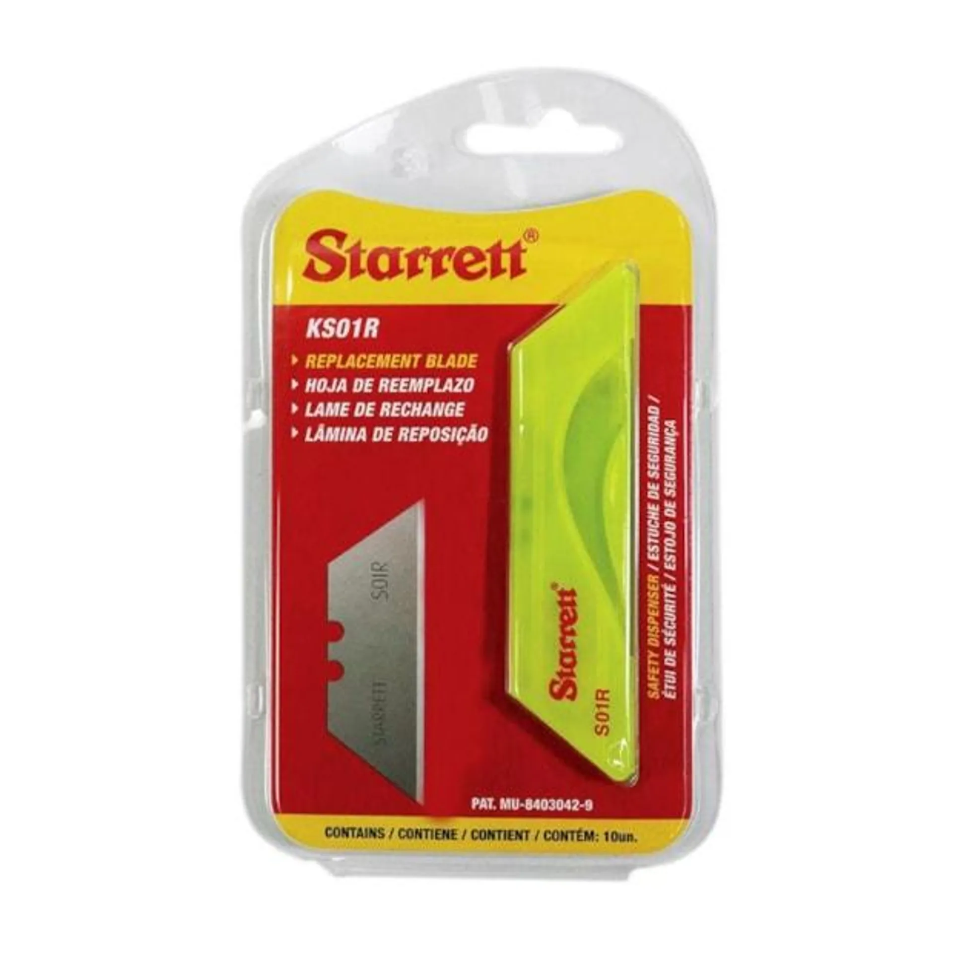 Lâminas para Estilete Trapezoidal 60x19mm com 10 Peças KS01R STARRETT