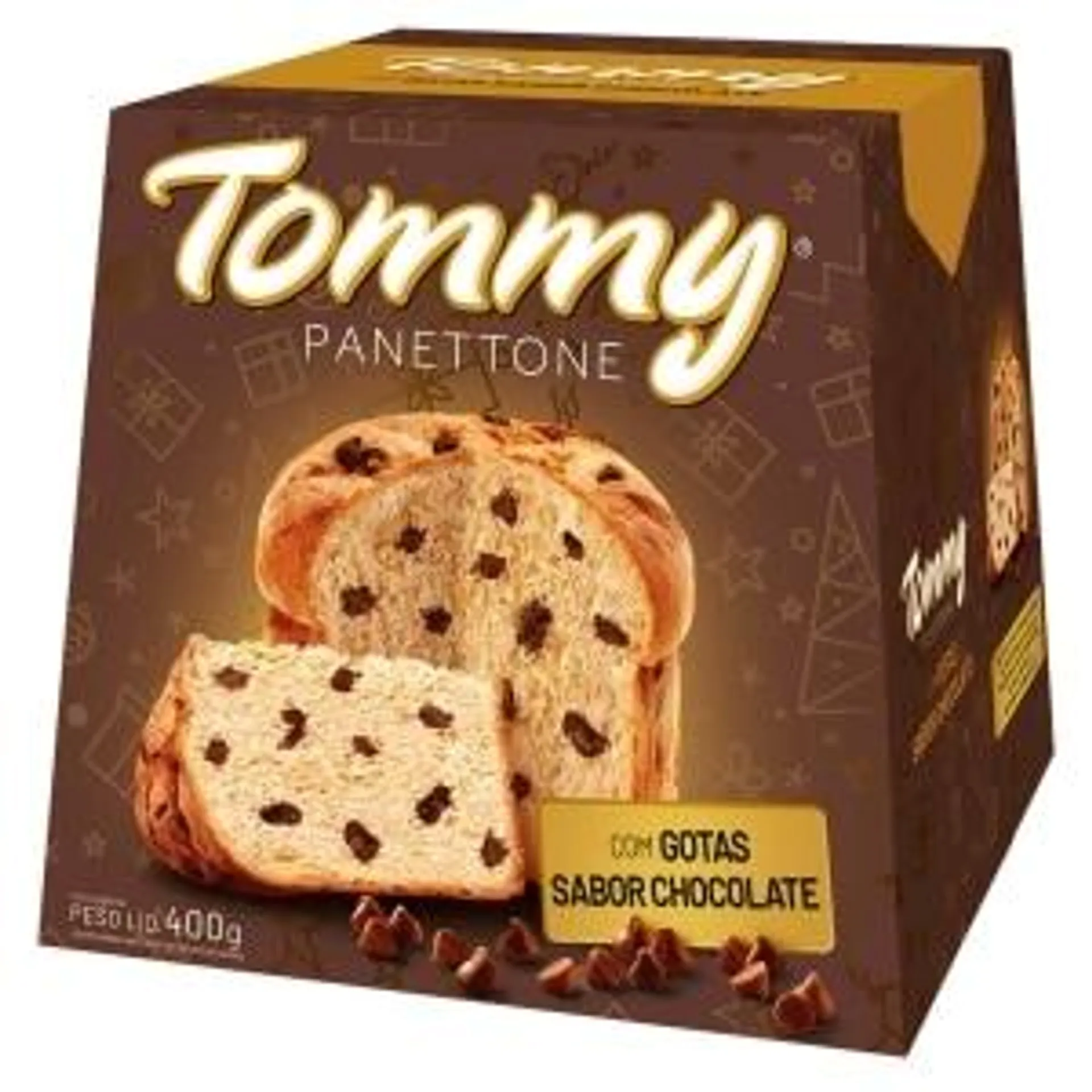 Panetone Gotas de Chocolate Tommy 400g