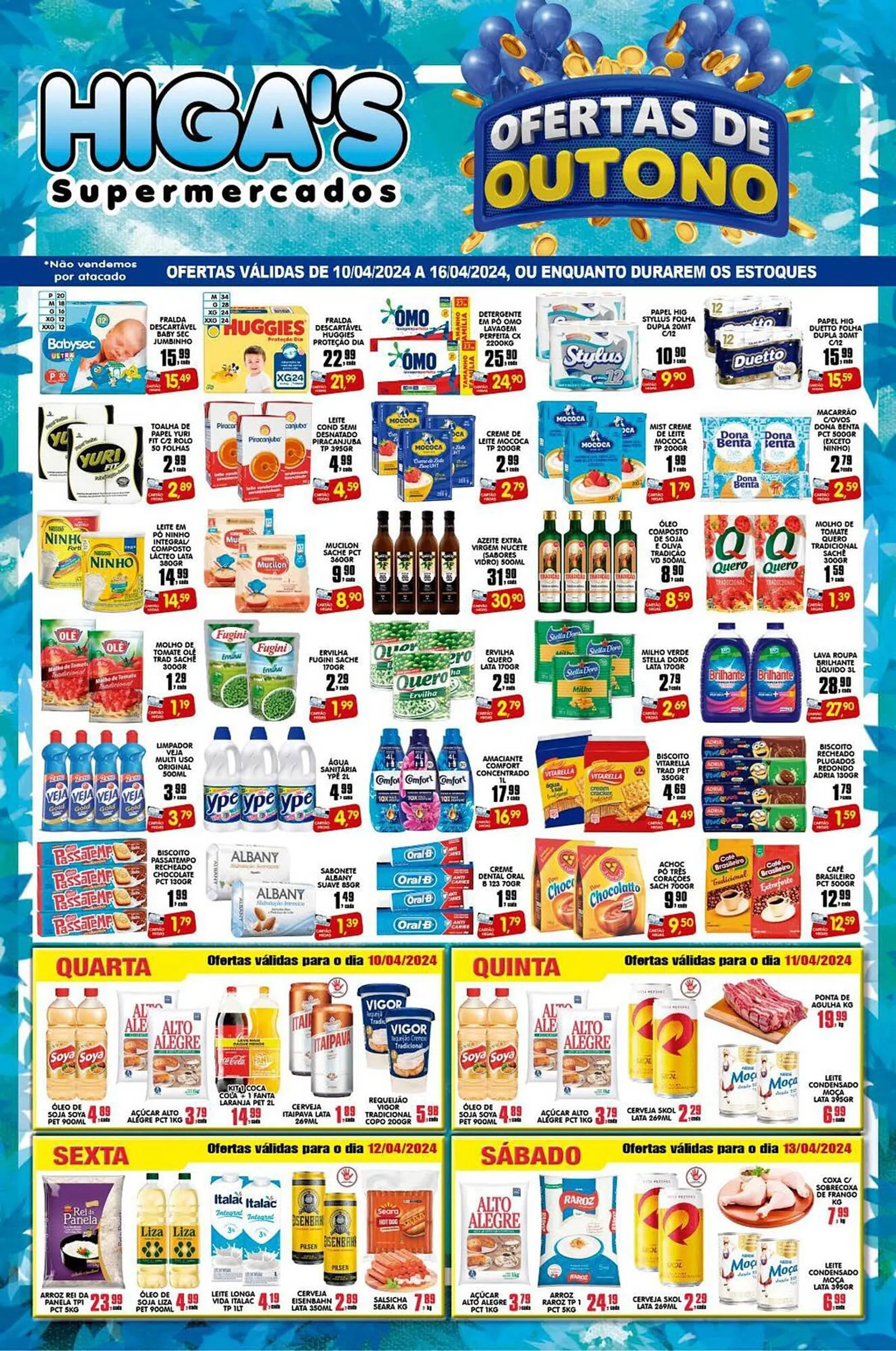 Encarte de Catálogo Higa's Supermercado 9 de abril até 16 de abril 2024 - Pagina 1