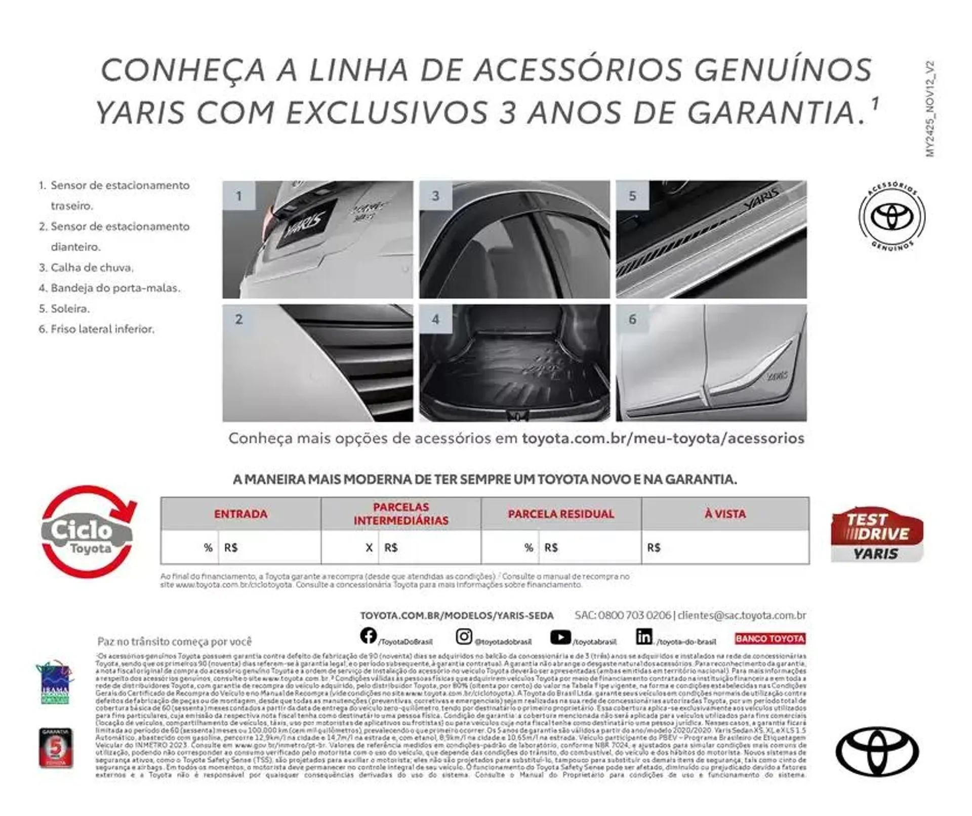 Encarte de Toyota Carros de passeio Yaris Sed&atilde; 14 de novembro até 14 de novembro 2025 - Pagina 4