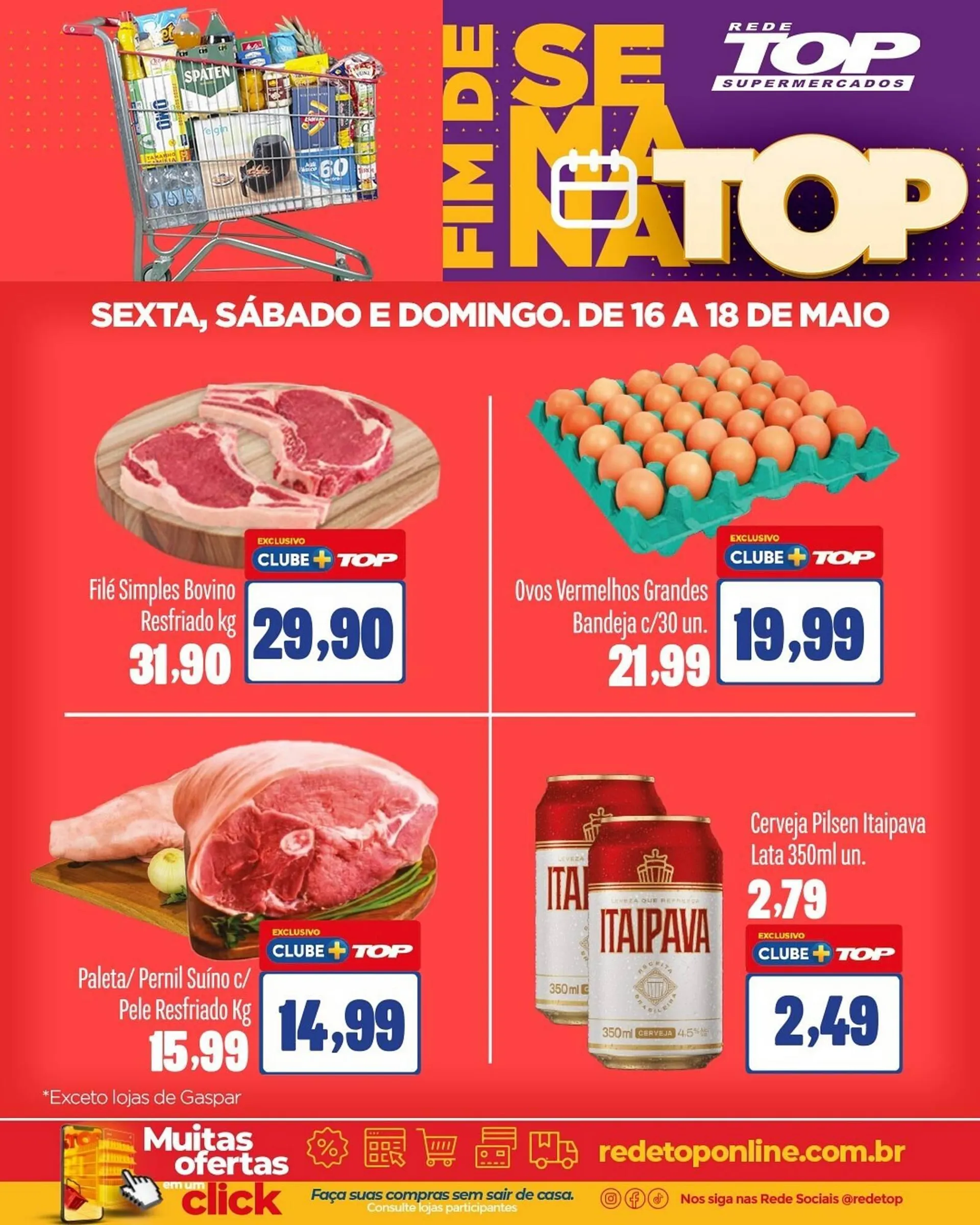 Encarte de Catálogo Rede Top 16 de maio até 18 de maio 2025 - Pagina 1