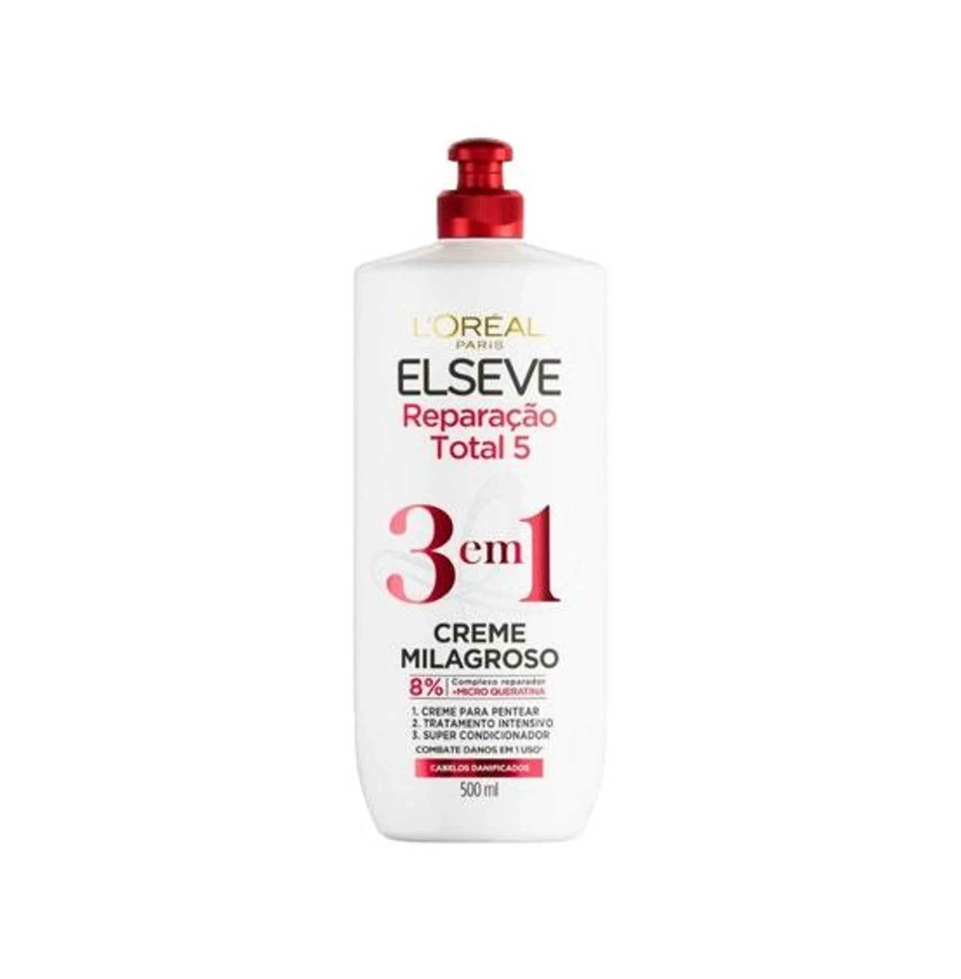 Creme para Pentear Elseve Repair Total 3em1 500ml