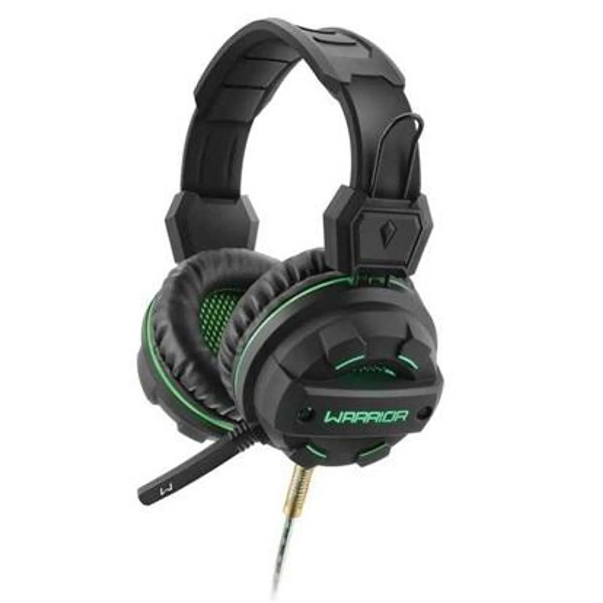 Headset Gamer Warrior LED Light USB Preto e Verde PH143 1 UN Multilaser