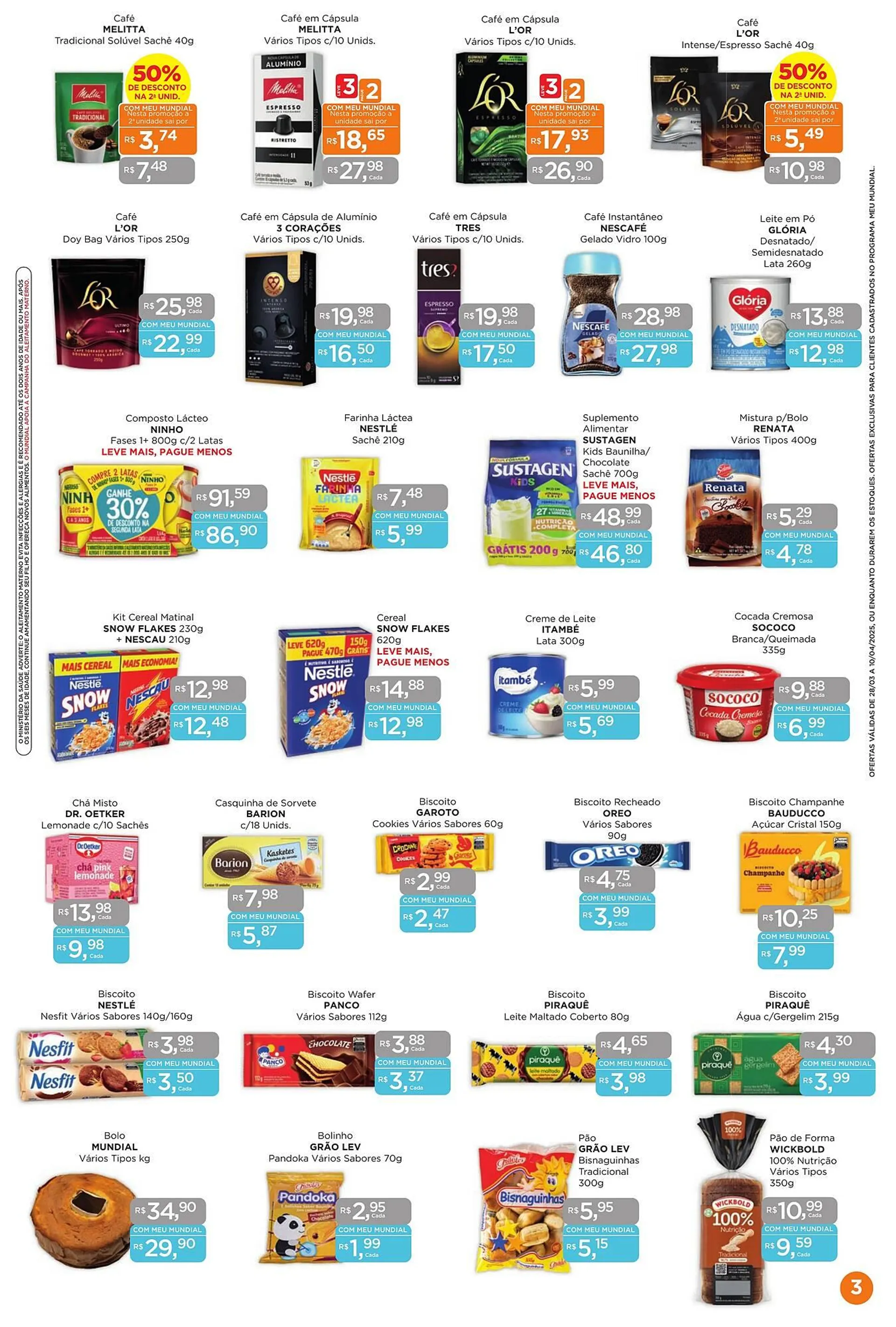 Encarte de Catálogo Supermercados Mundial 31 de março até 10 de abril 2025 - Pagina 3