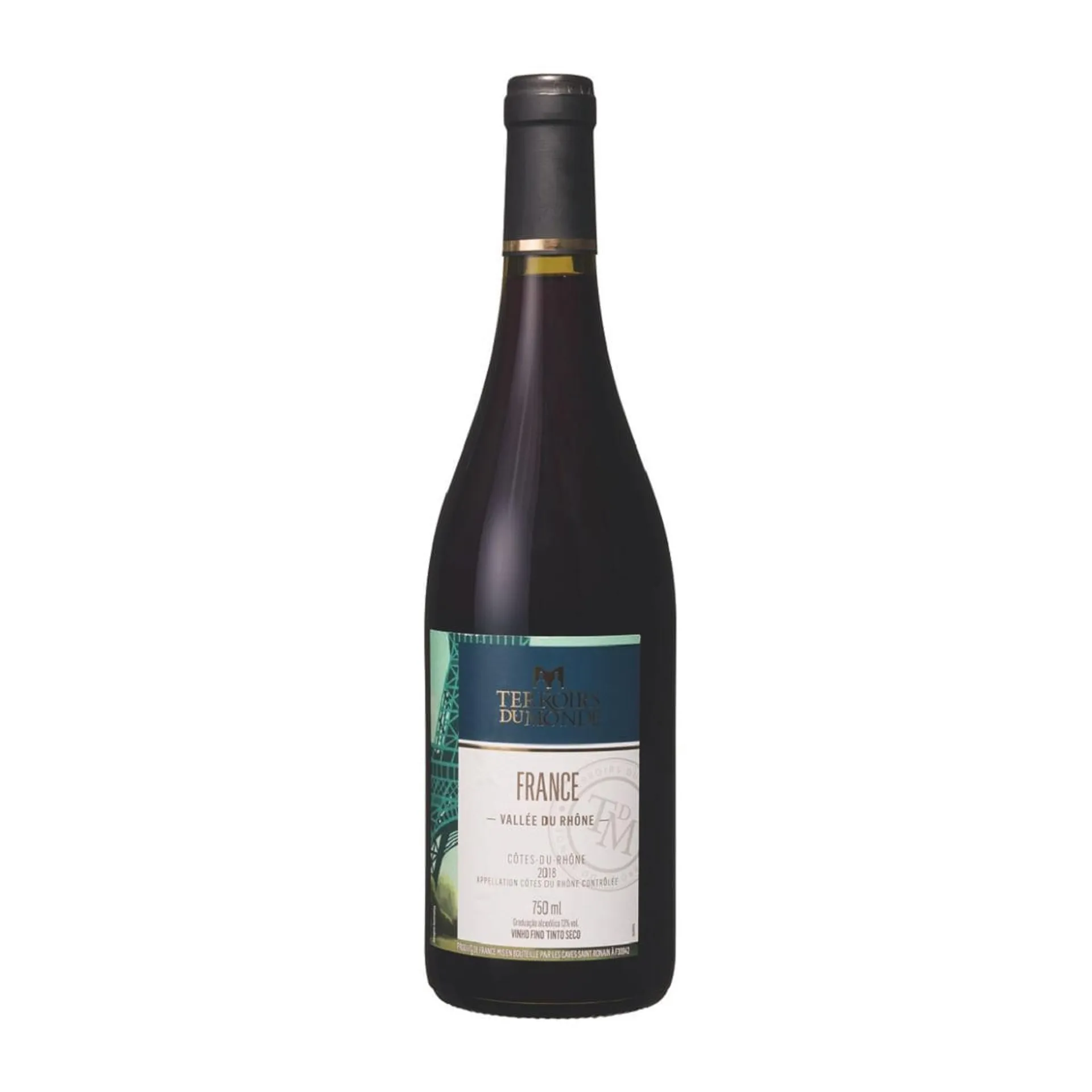 Vinho Tinto Seco Terroirs Du Monde Rhône 750ml