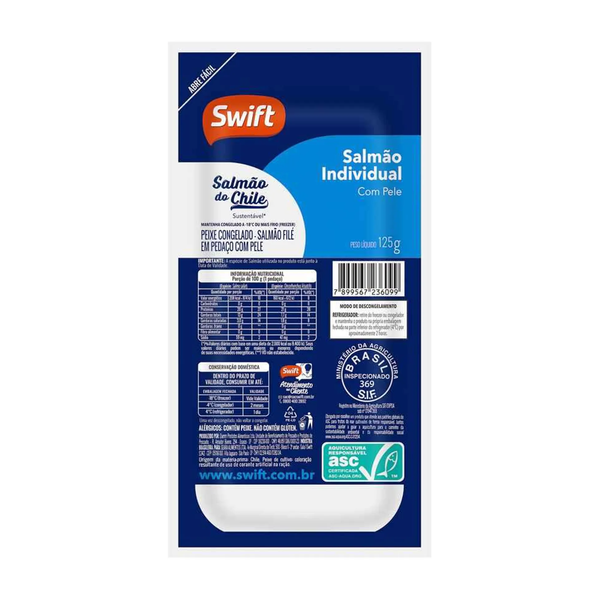Peixe Salmão Swift 125g