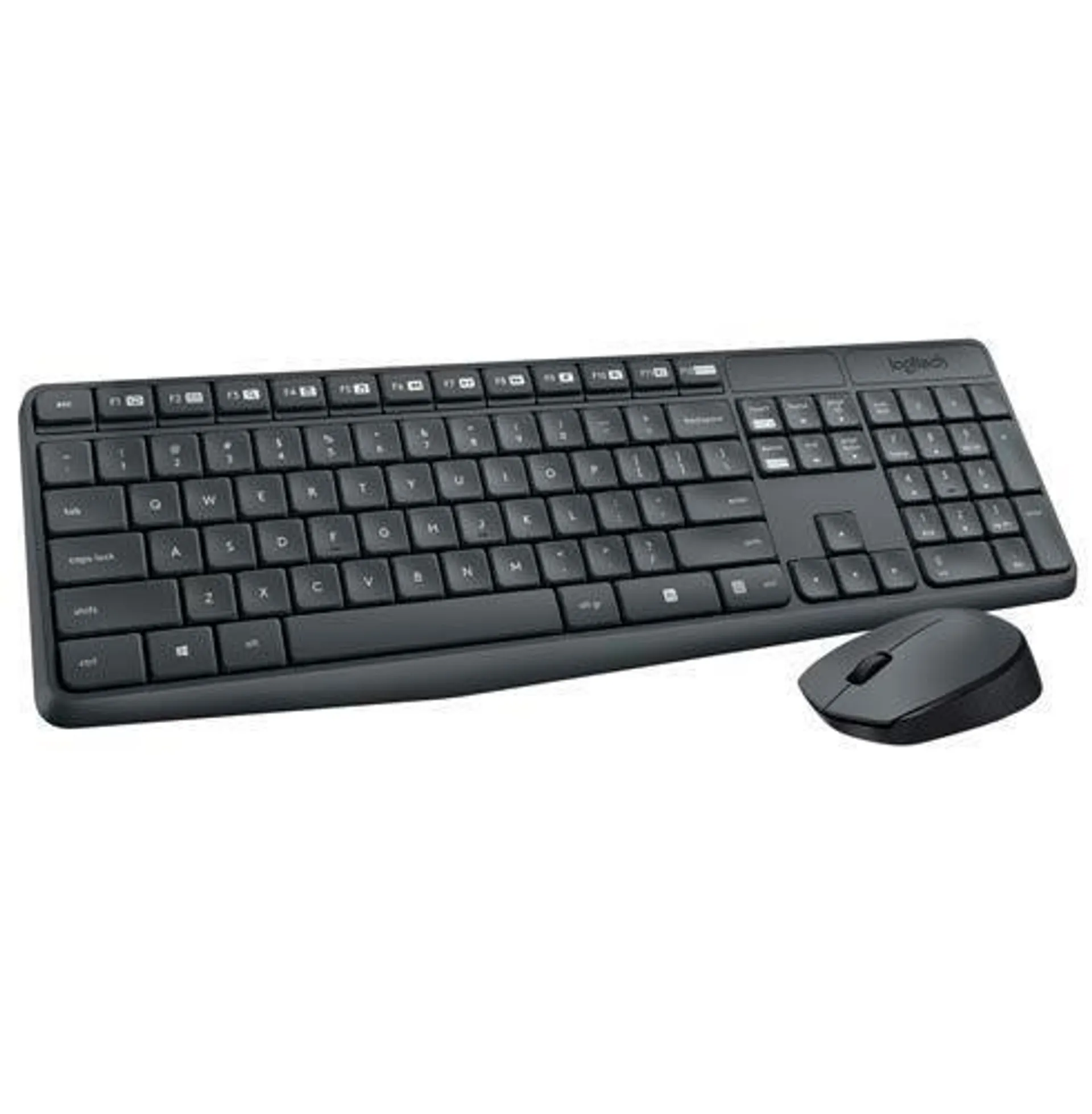 Teclado e Mouse Wireless para Windows, Linux e Chrome OS Plug & Play Cinza e Preto - Logitech - MK235