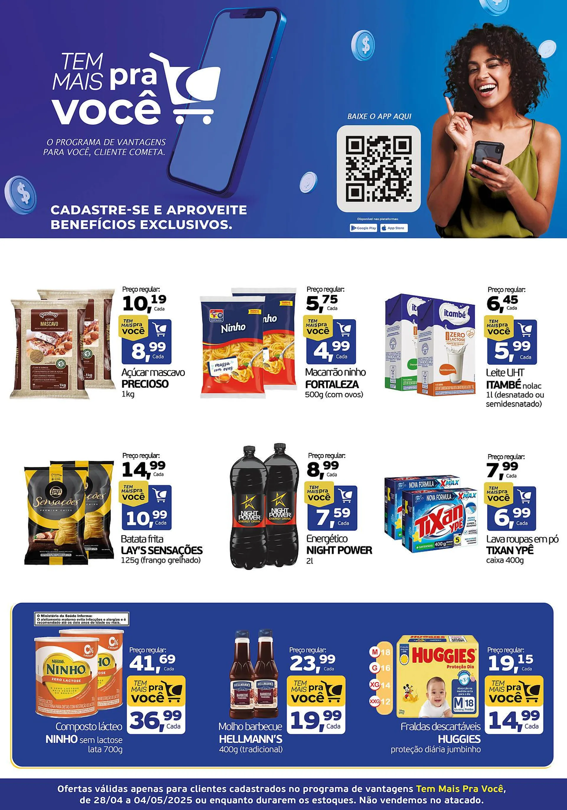 Encarte de Catálogo Cometa Supermercados 28 de abril até 4 de maio 2025 - Pagina 1