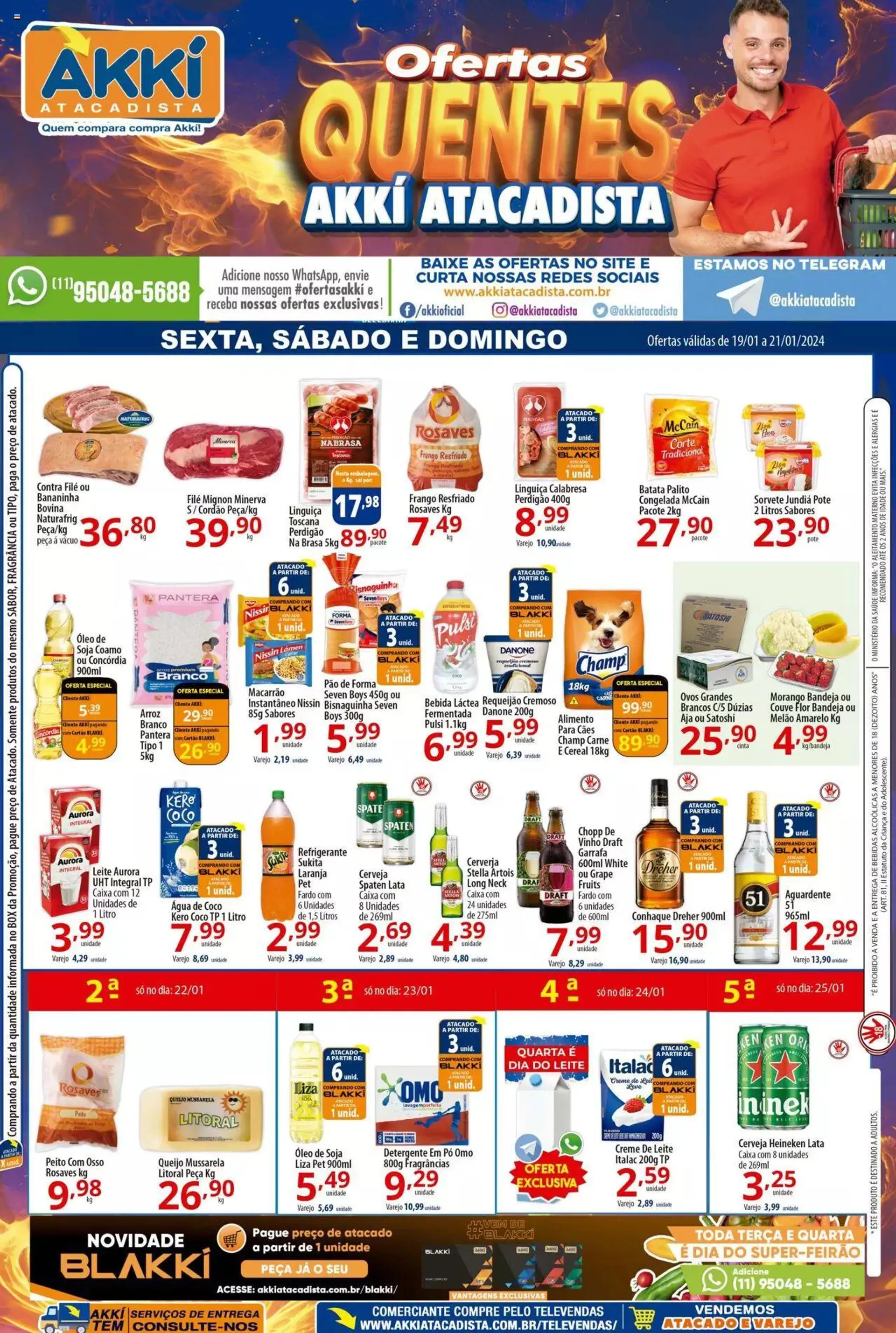 Encarte de Akki Atacadista - Ofertas da semana 19 de janeiro até 26 de janeiro 2024 - Pagina 1