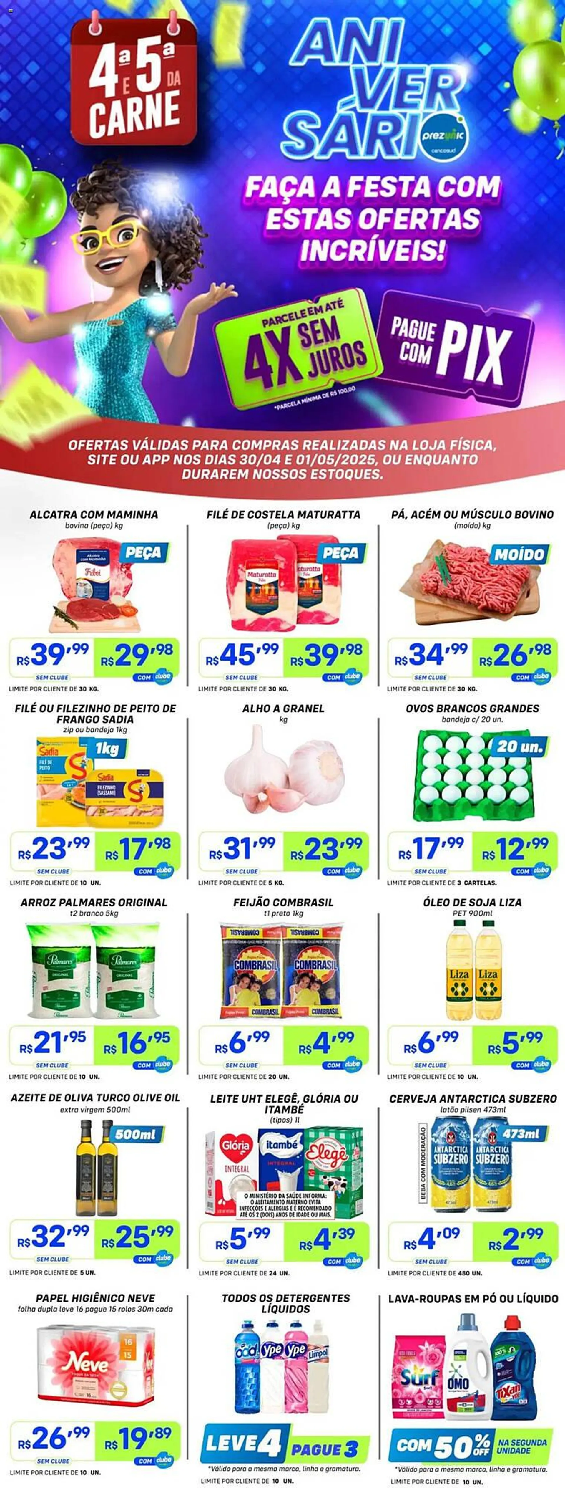 Encarte de Catálogo Prezunic 30 de abril até 1 de maio 2025 - Pagina 1