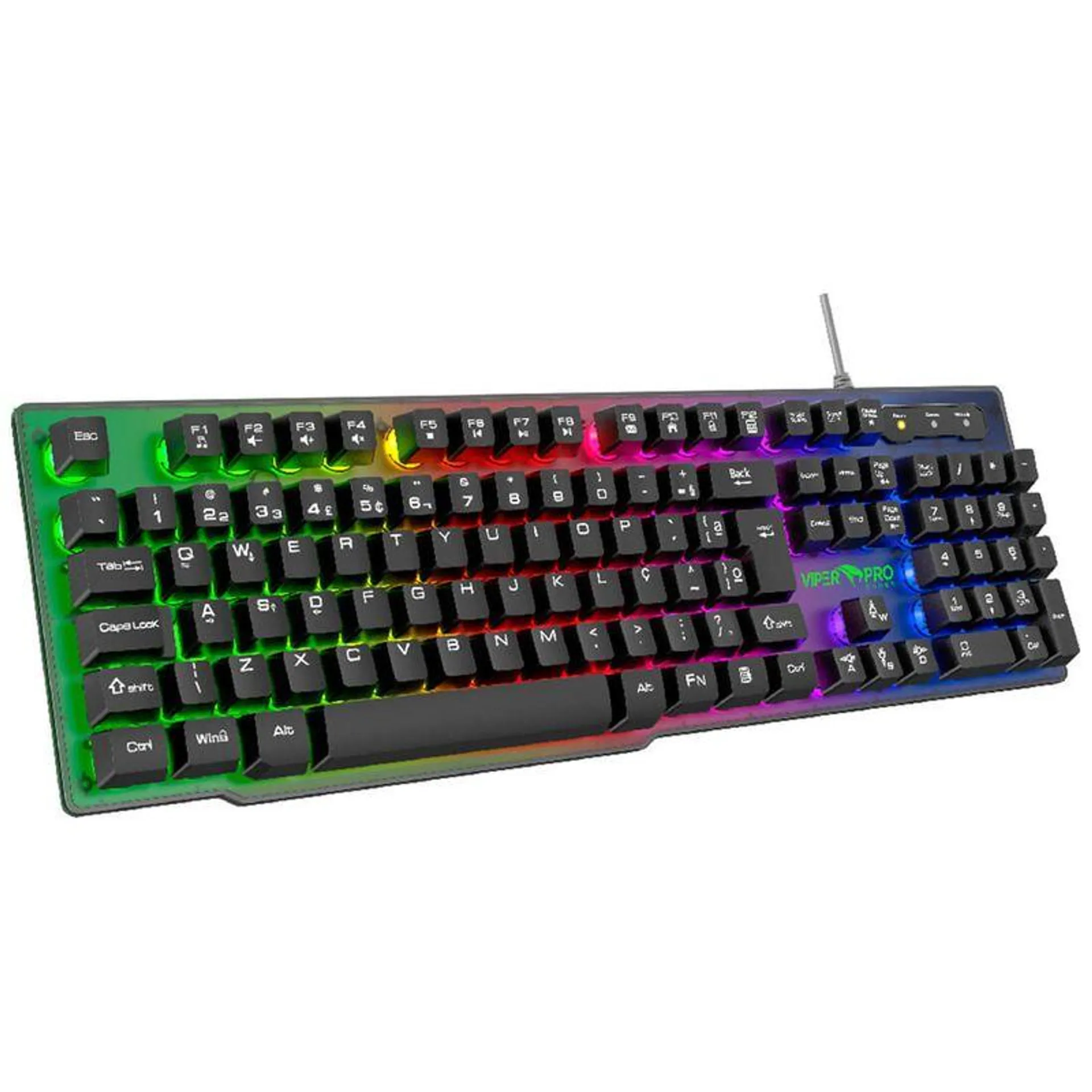 Teclado Gamer com RGB e Teclas Multimídia FN Naja Viper Pro