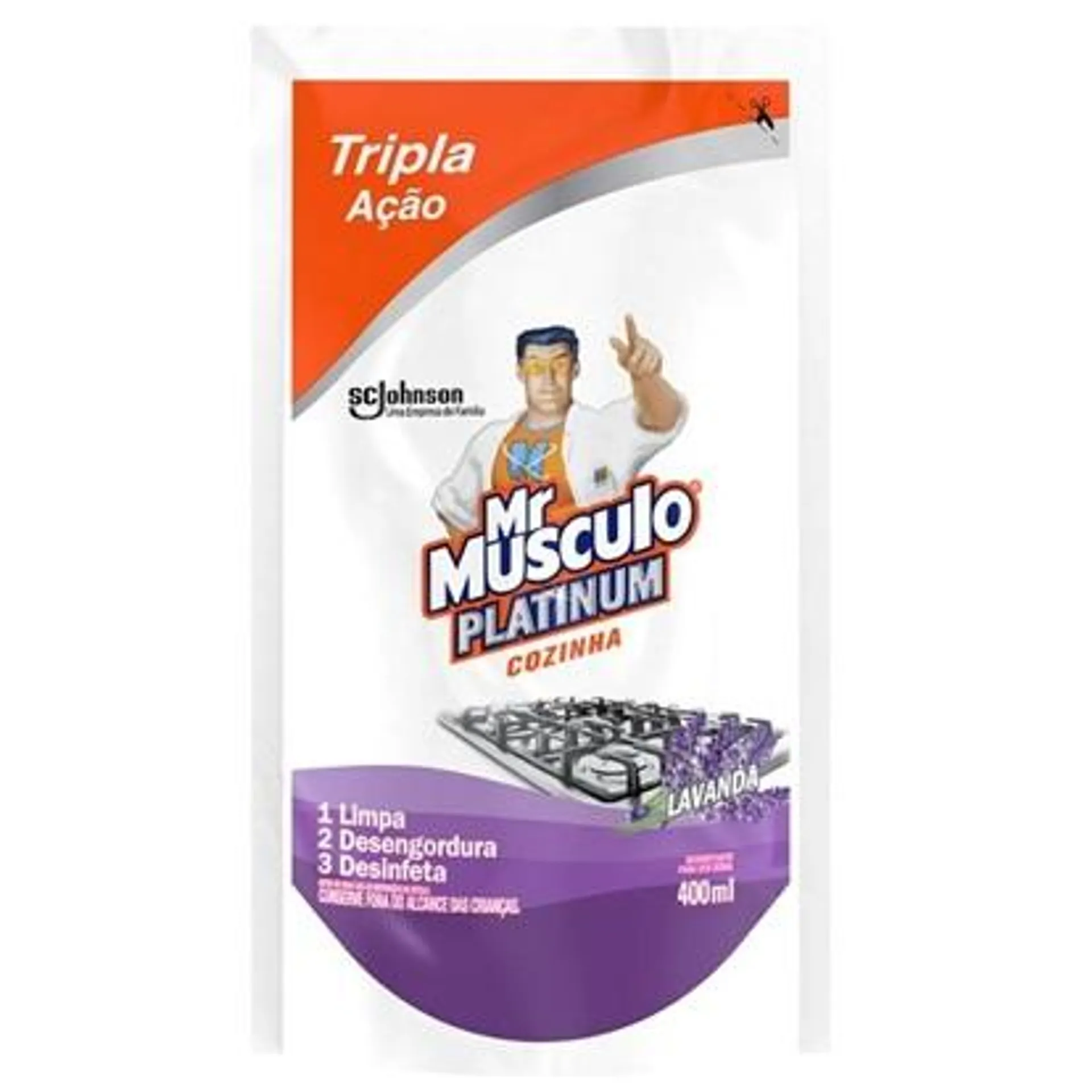 Limpador Desengordurante para Cozinha Refil 400ml Lavanda 1 UN Mr Músculo