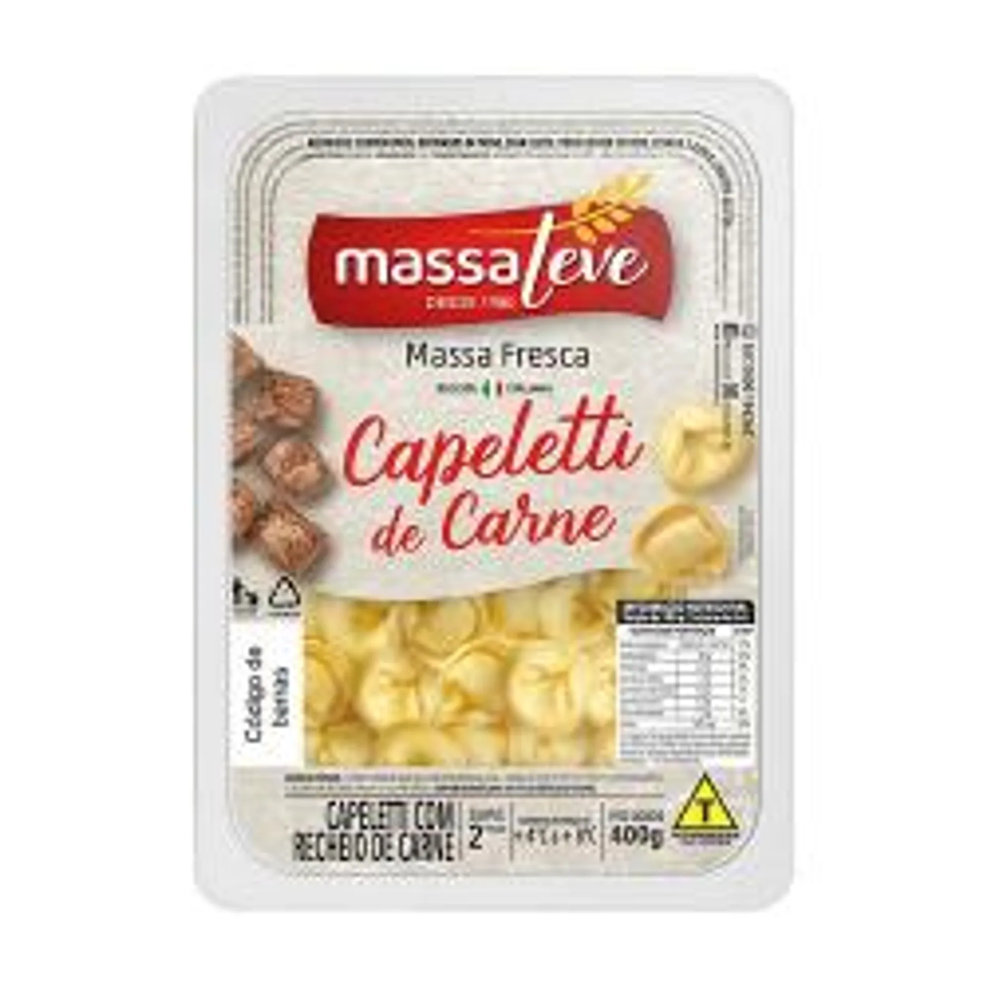 Massa Capeletti Massaleve Carne 400gr