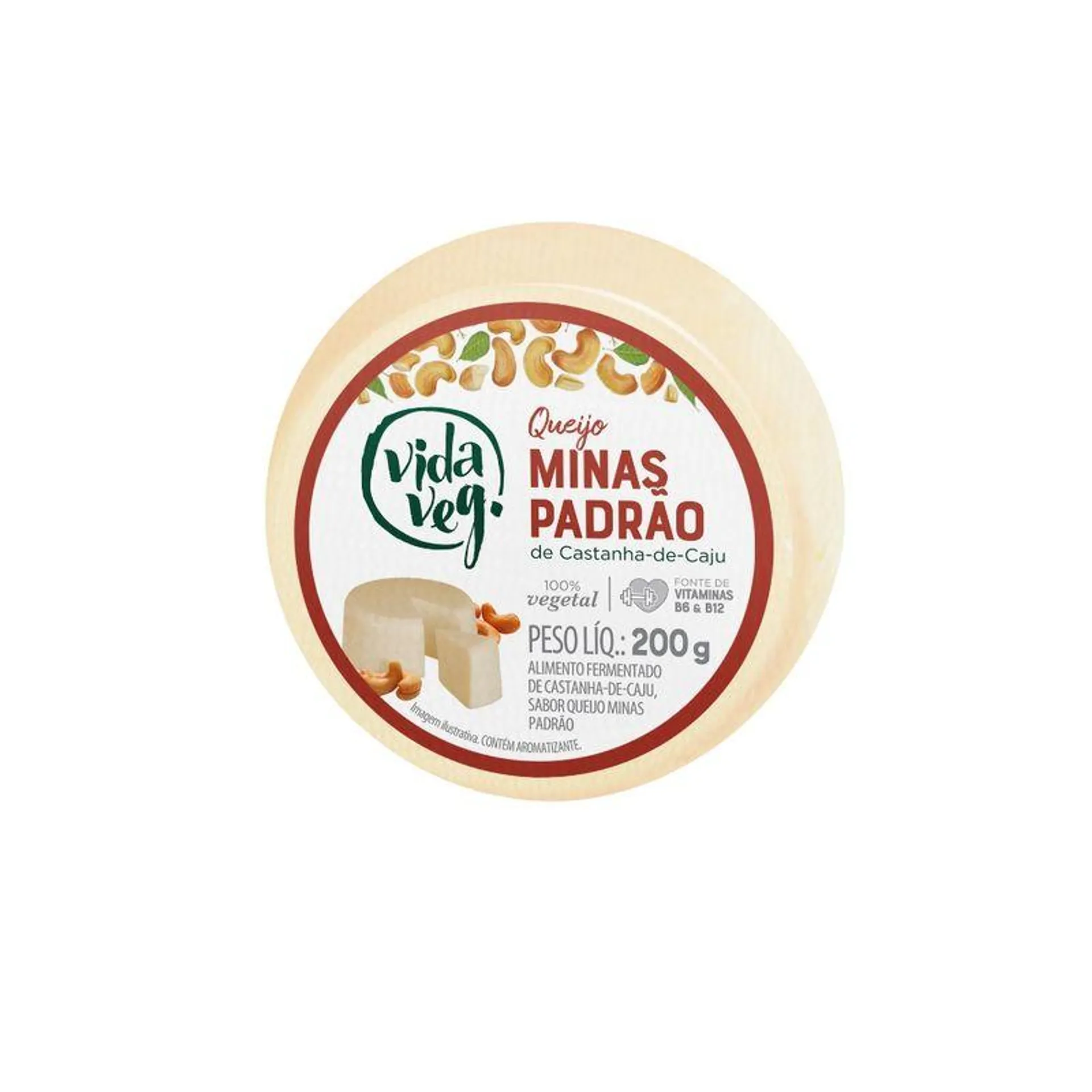 Queijo Vegetal Castanha Caju Vida Veg 200g Minas Padrão