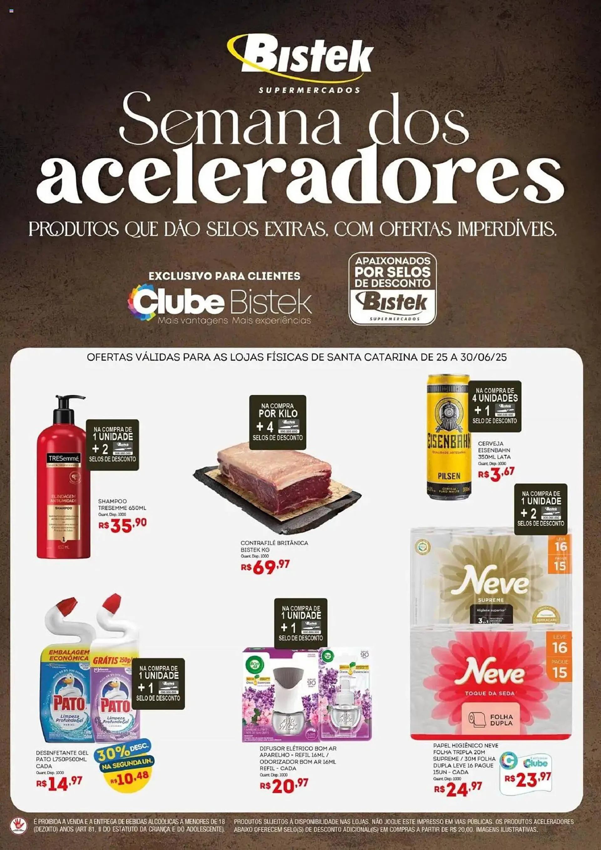 Encarte de Catálogo Bistek Supermercados 25 de junho até 30 de junho 2025 - Pagina 1