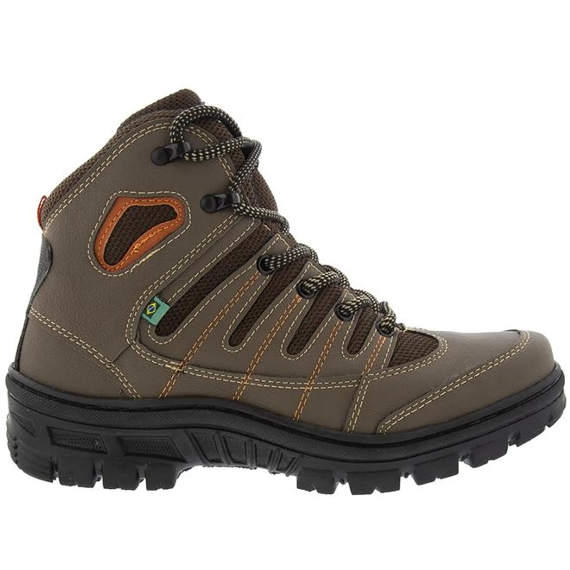 Bota Trekking Bow River Detalhe Pespontos Marrom