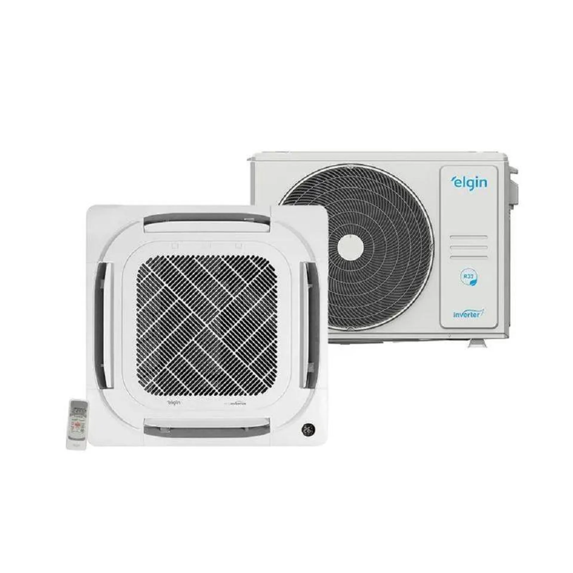 Ar Condicionado Split Cassete Inverter Elgin Eco 24000 BTU/h Quente e Frio Monofásico 45KVQI24C2NA – 220 Volts