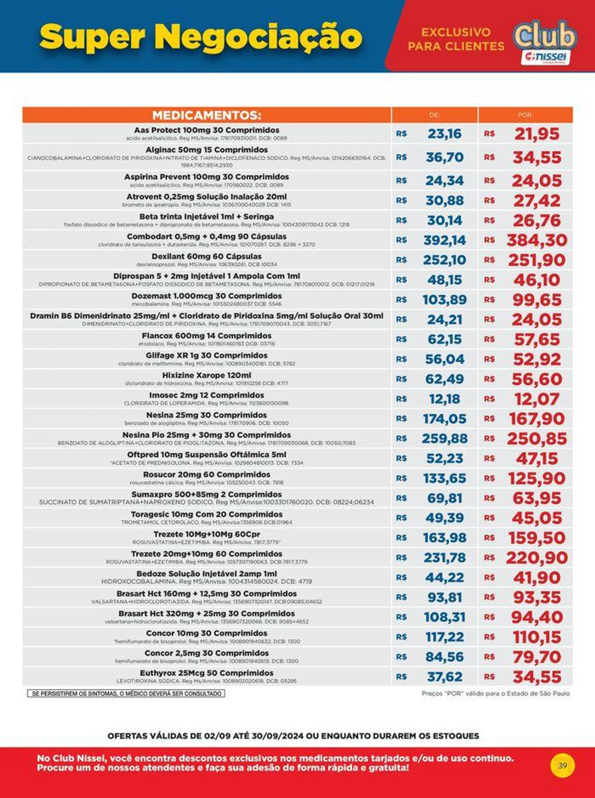 Encarte de Ofertas Especiais 9 de setembro até 30 de setembro 2024 - Pagina 39