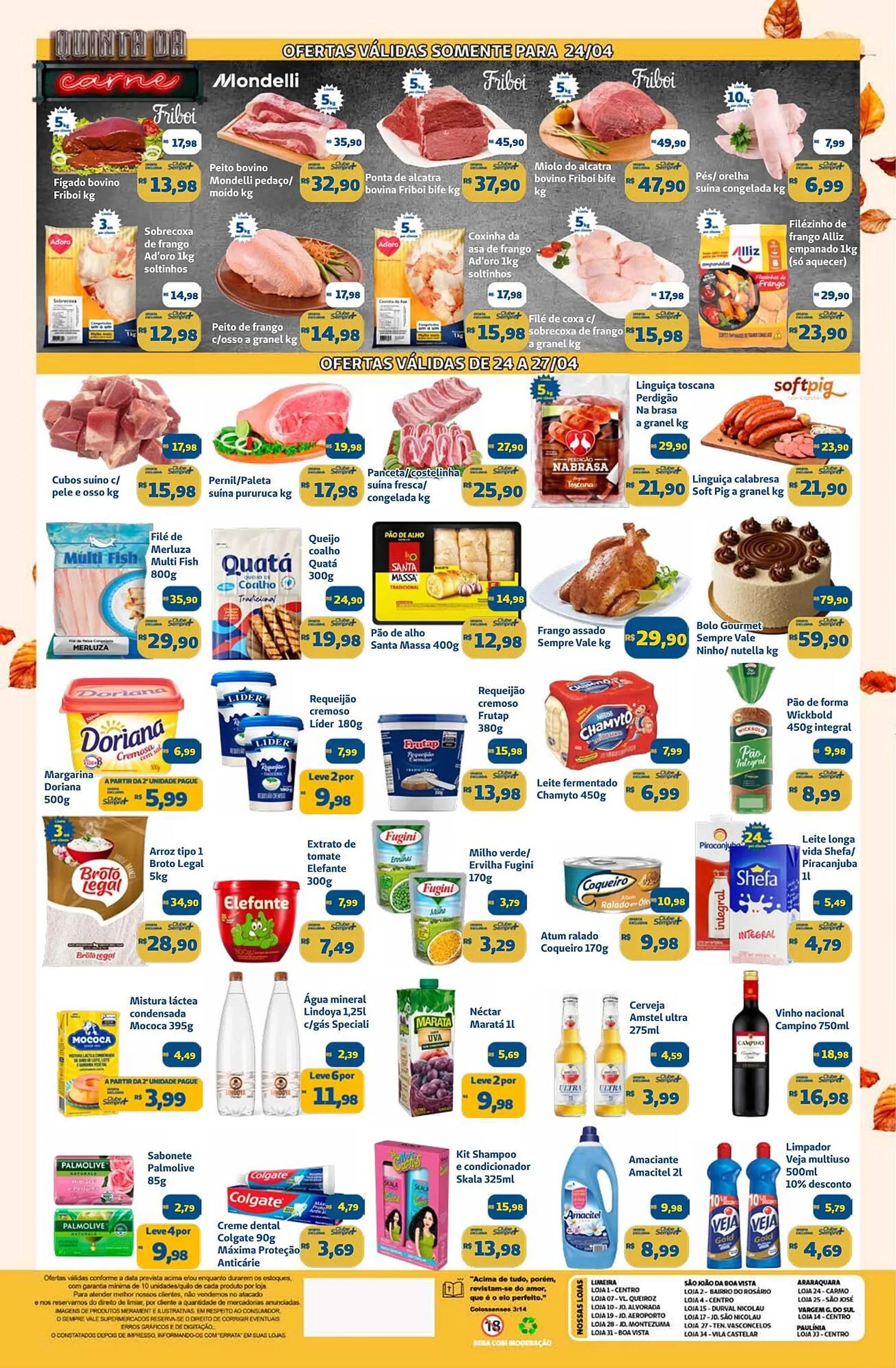 Encarte de Catálogo Sempre Vale Supermercados 24 de abril até 27 de abril 2025 - Pagina 2