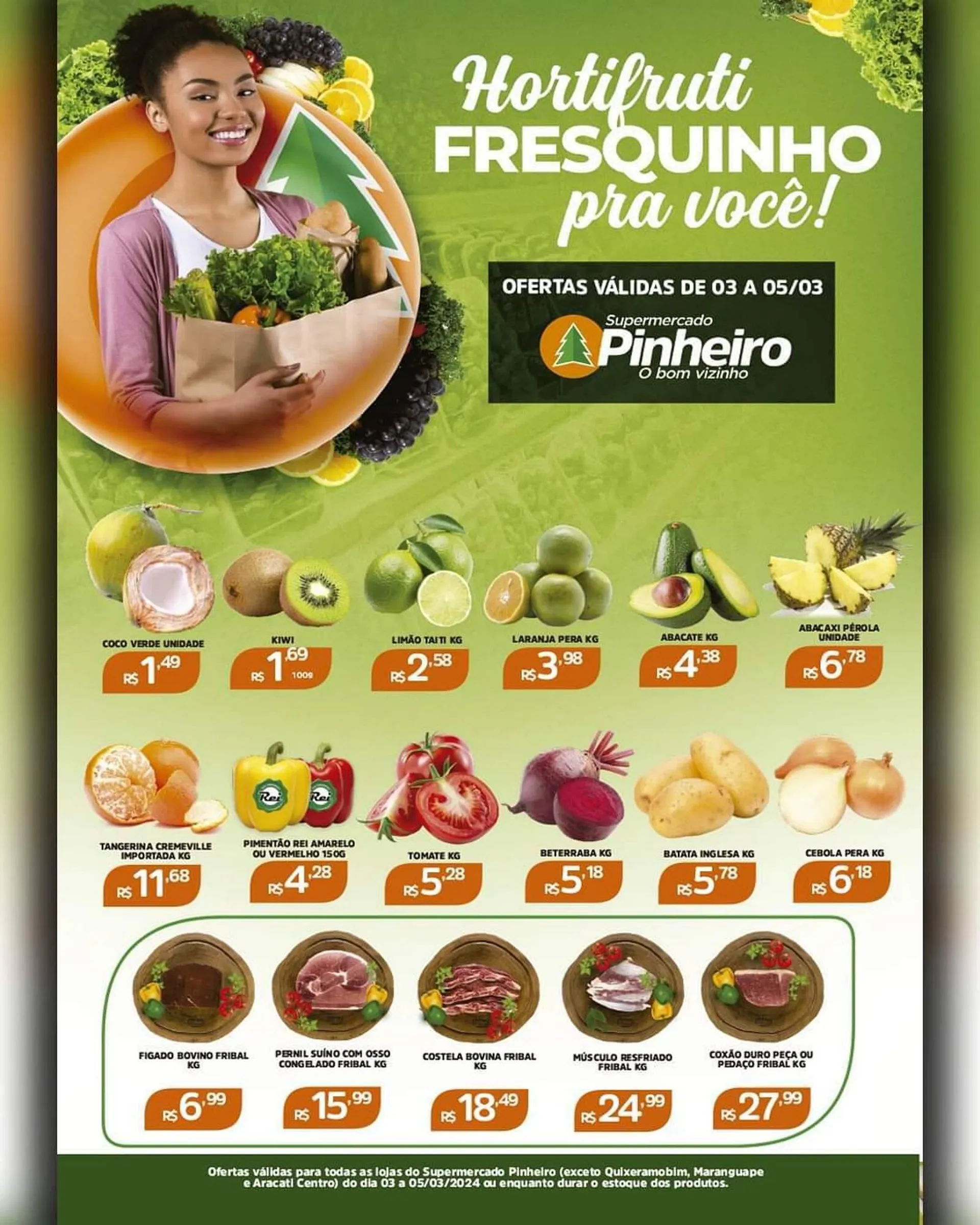 Encarte de Catálogo Pinheiro Supermercado 5 de março até 5 de março 2024 - Pagina 1