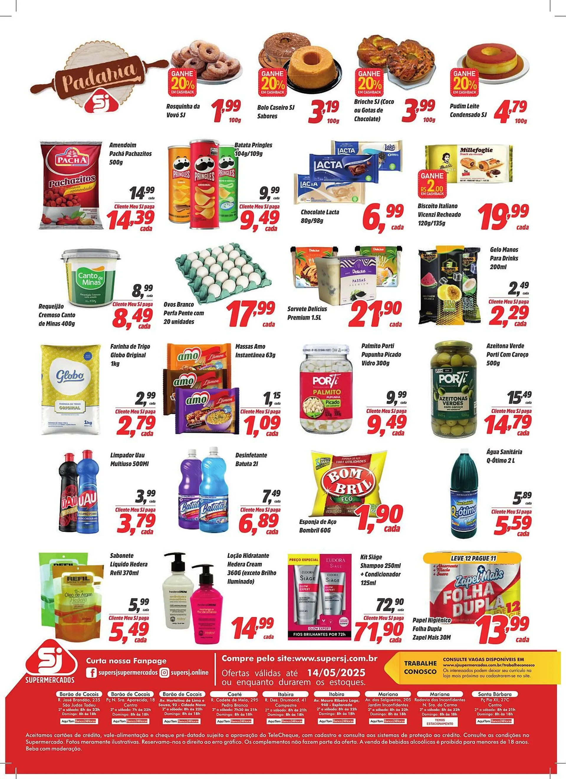 Encarte de Catálogo Sj Supermercados 1 de maio até 14 de maio 2025 - Pagina 2