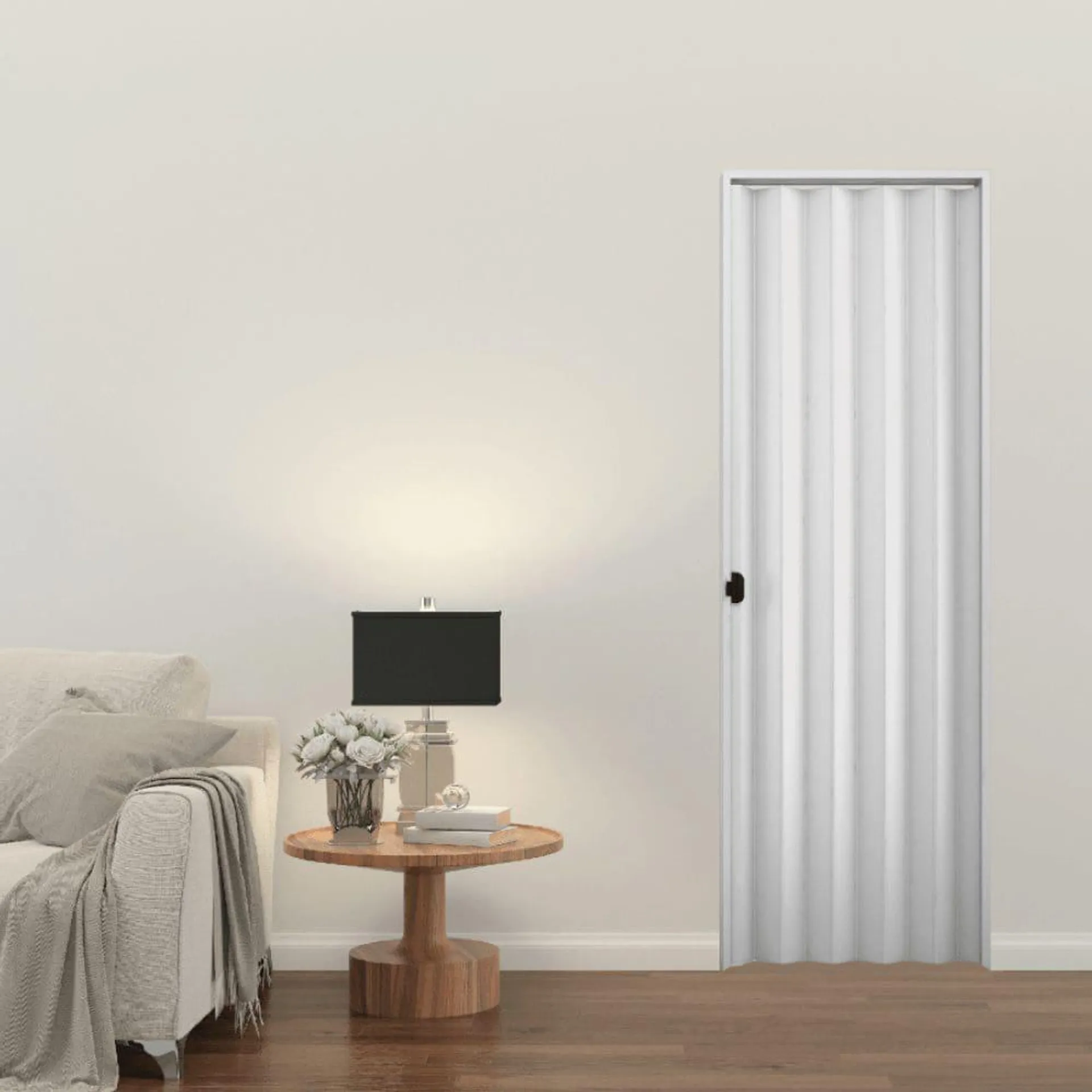 Porta Sanfonada PVC 72X210cm Cinza Plasbil