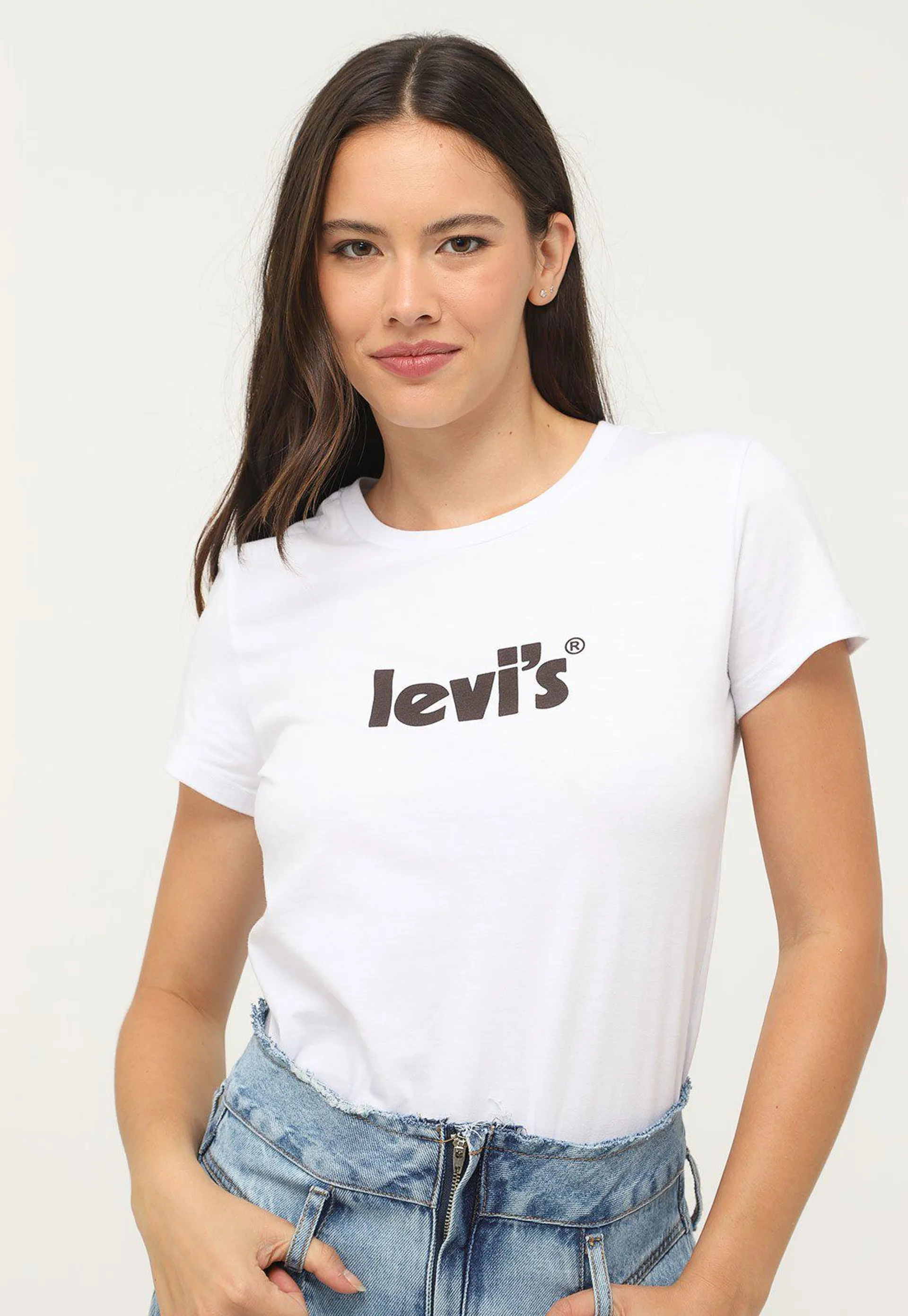 Camiseta Levis Reta Logo Branca