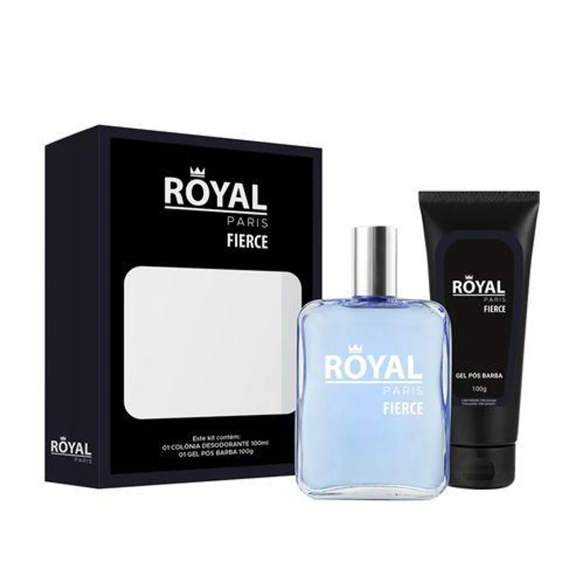 Kit Royal Paris Fierce Masculino (Deo Colônia 100ml + Gel pós barba 100g)