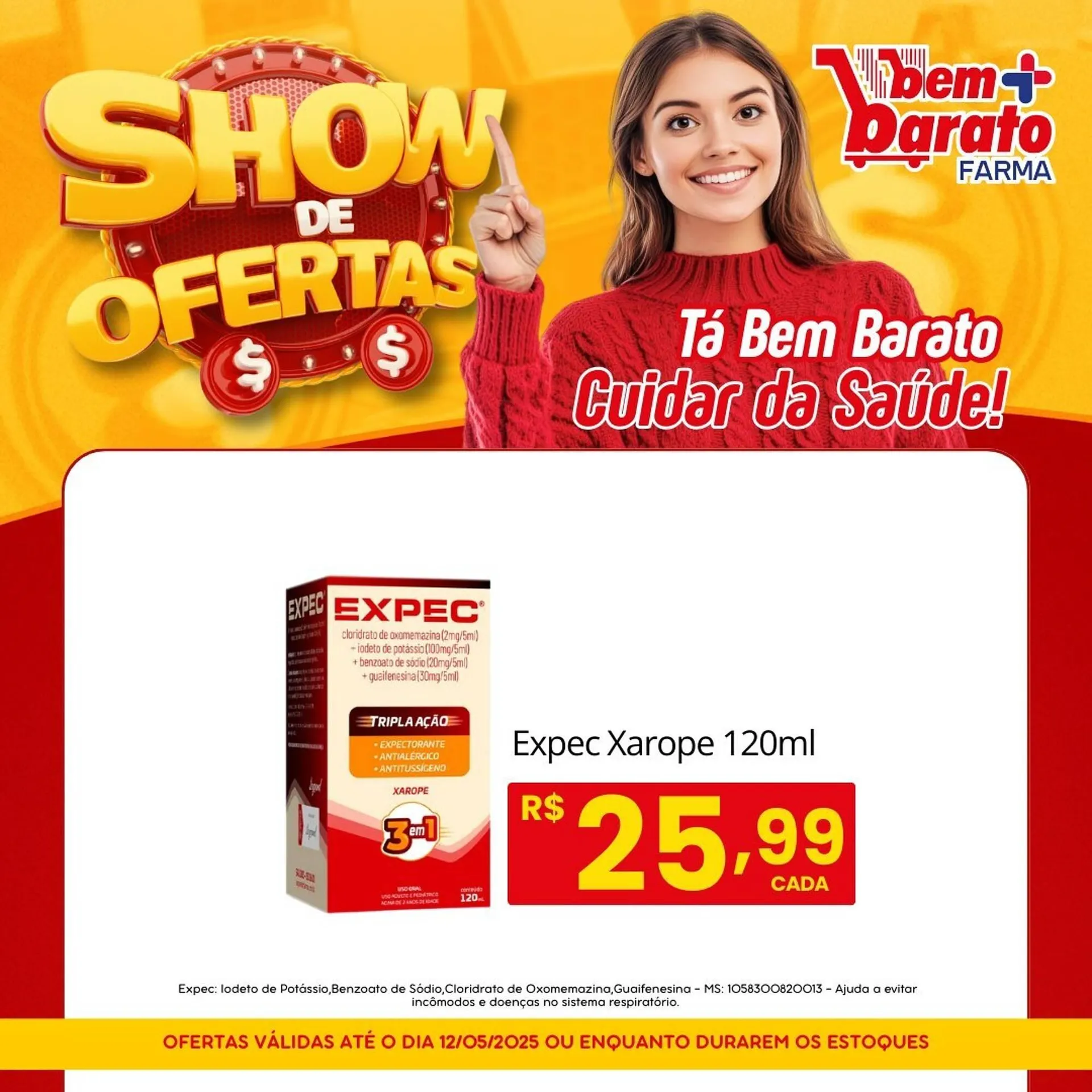 Encarte de Catálogo Supermercado Bem Barato 8 de maio até 12 de maio 2025 - Pagina 1