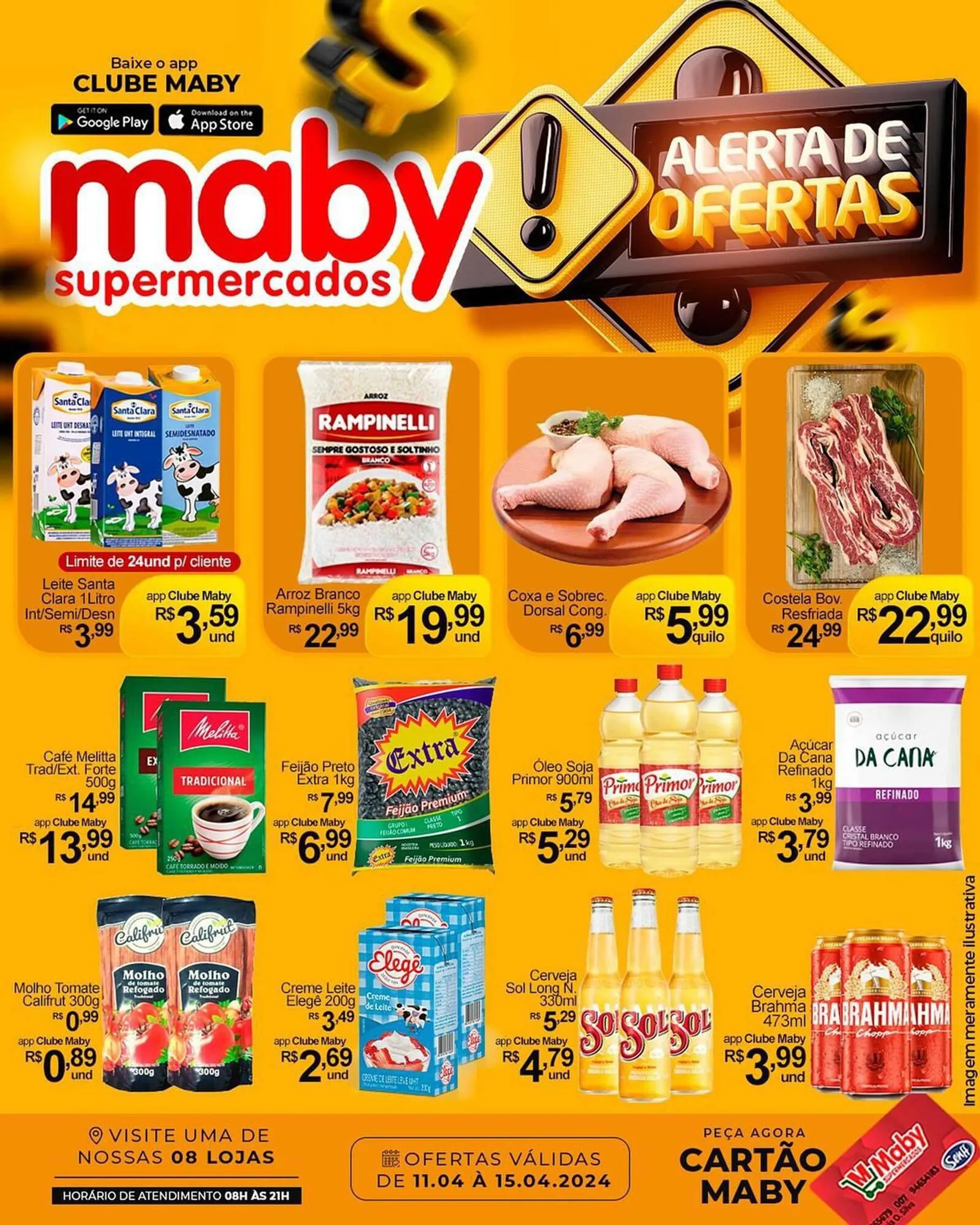 Encarte de Catálogo Maby Supermercados 11 de abril até 15 de abril 2024 - Pagina 1