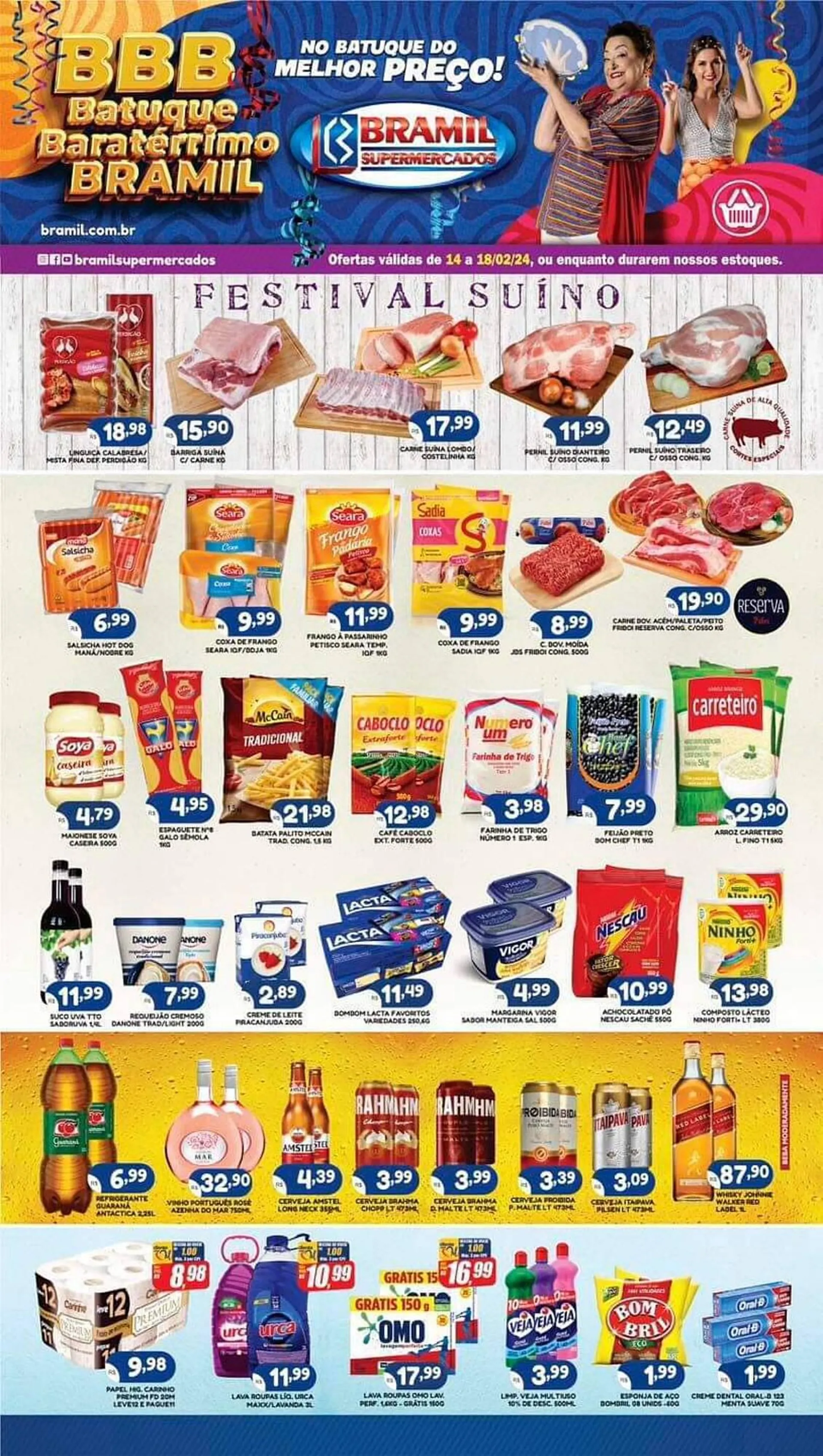 Encarte de Catálogo Bramil Supermercados 14 de fevereiro até 18 de fevereiro 2024 - Pagina 