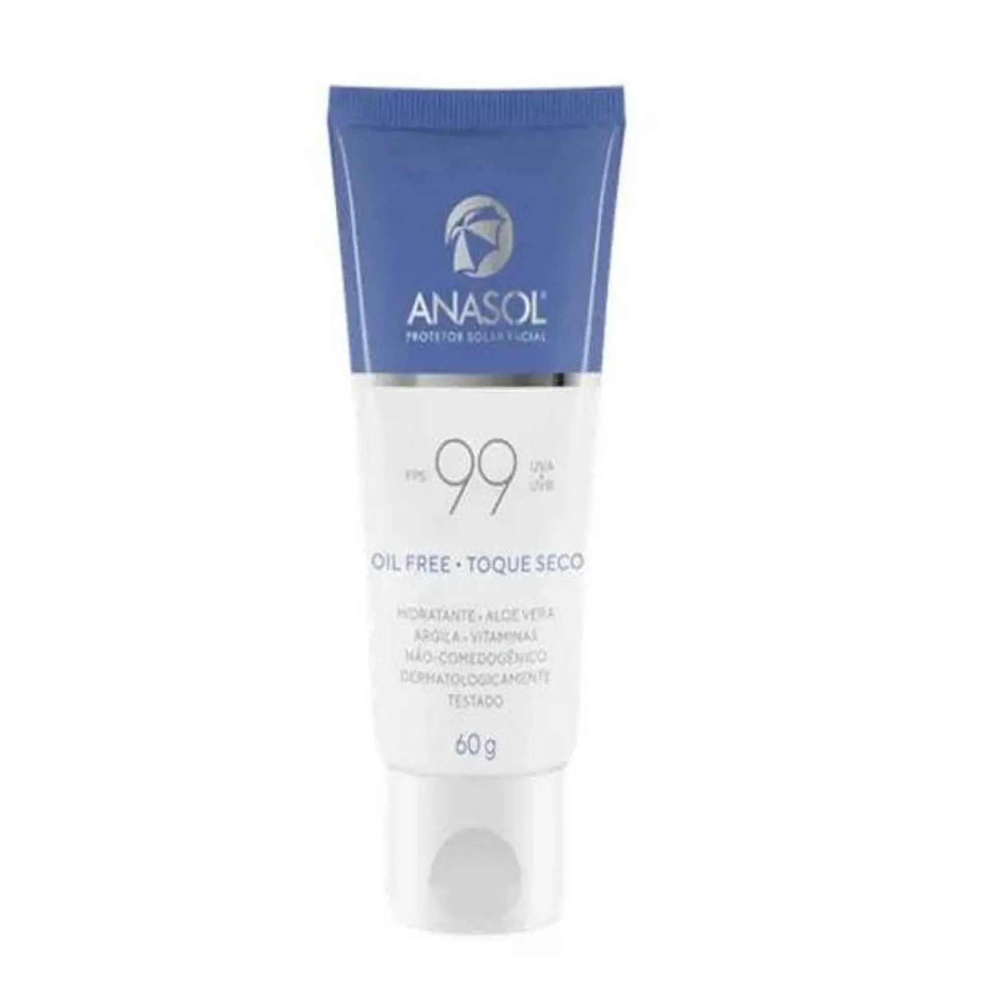 Protetor Solar Anasol Facial Oil Free Toque Seco FPS 99 60g