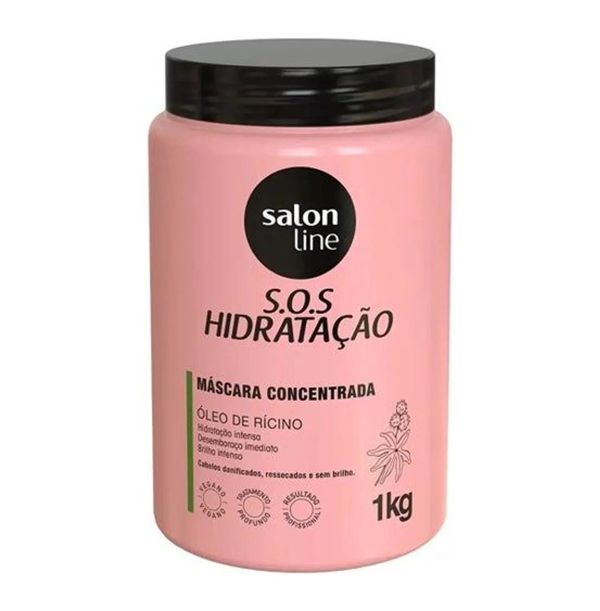 Máscara S.O.S Hidratação Óleo de Rícino Salon Line 1kg