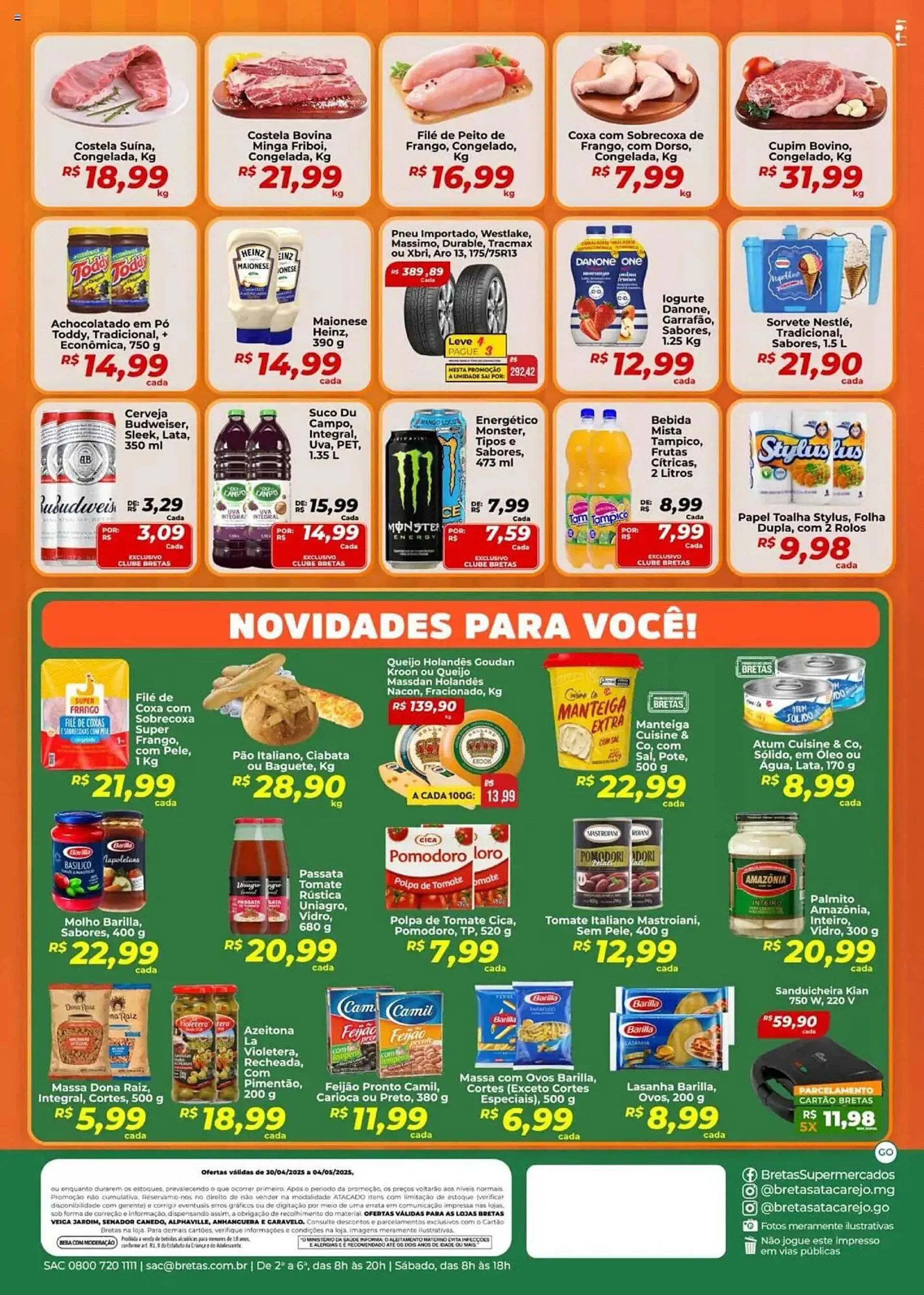 Encarte de Catálogo Supermercados Bretas 30 de abril até 4 de maio 2025 - Pagina 2