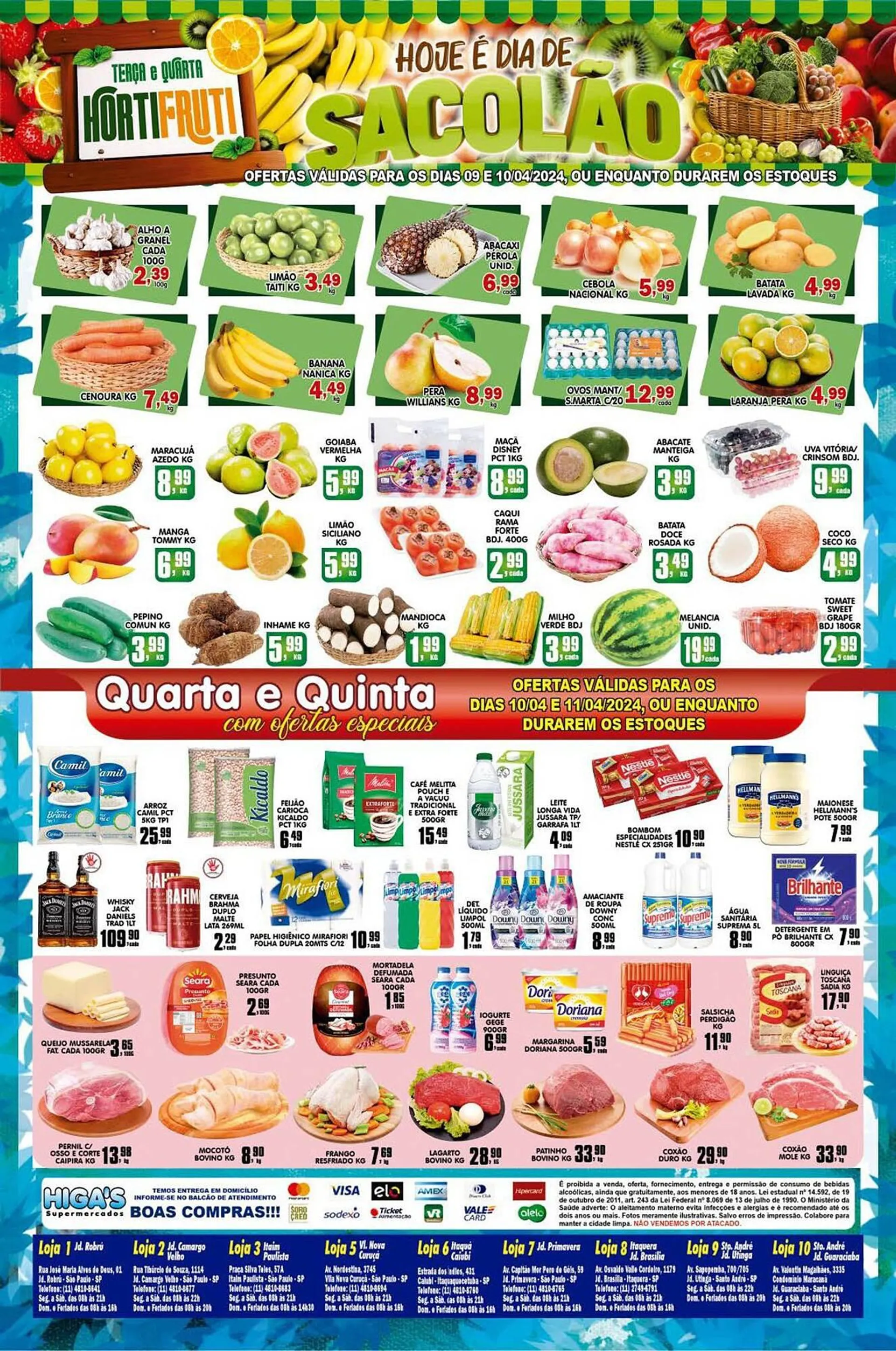 Encarte de Catálogo Higa's Supermercado 9 de abril até 16 de abril 2024 - Pagina 4