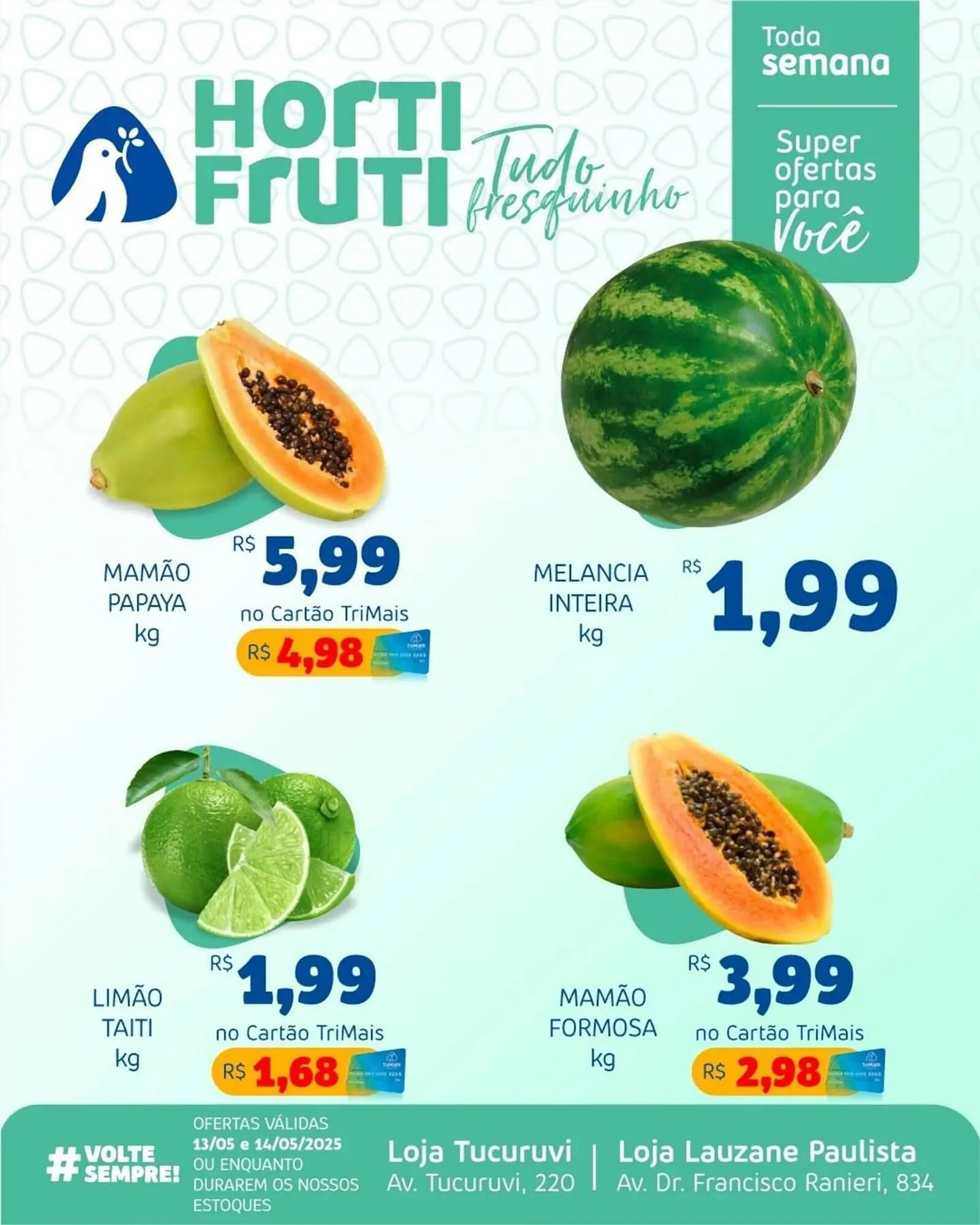Encarte de Catálogo Trimais Supermercado 13 de maio até 14 de maio 2025 - Pagina 1