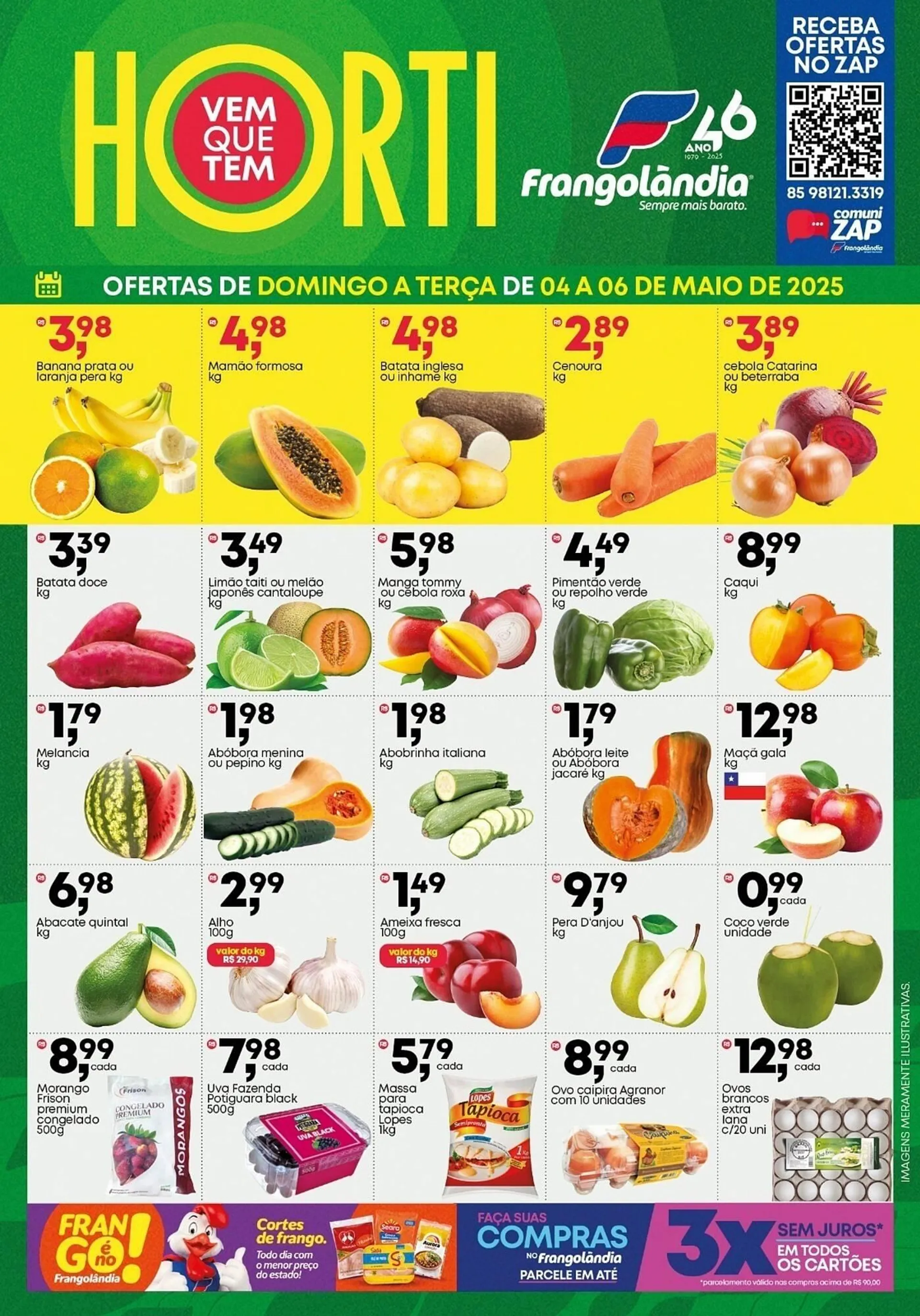 Encarte de Ofertas Frangolândia 4 de maio até 6 de maio 2025 - Pagina 1