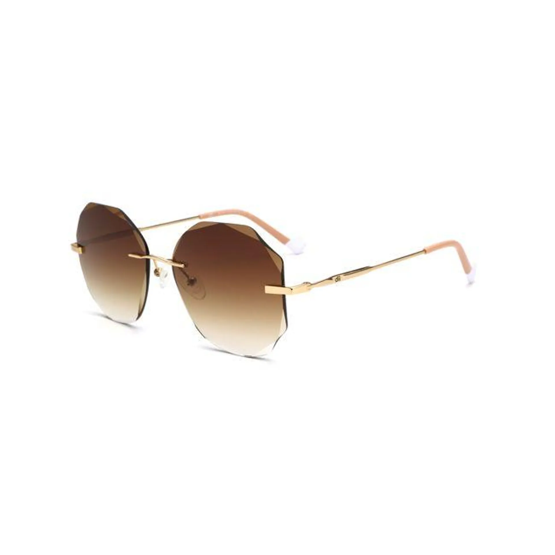 Óculos de sol Dii Collection, modelo 1 9015, cor Marrom com Dourado, tamanho 57
