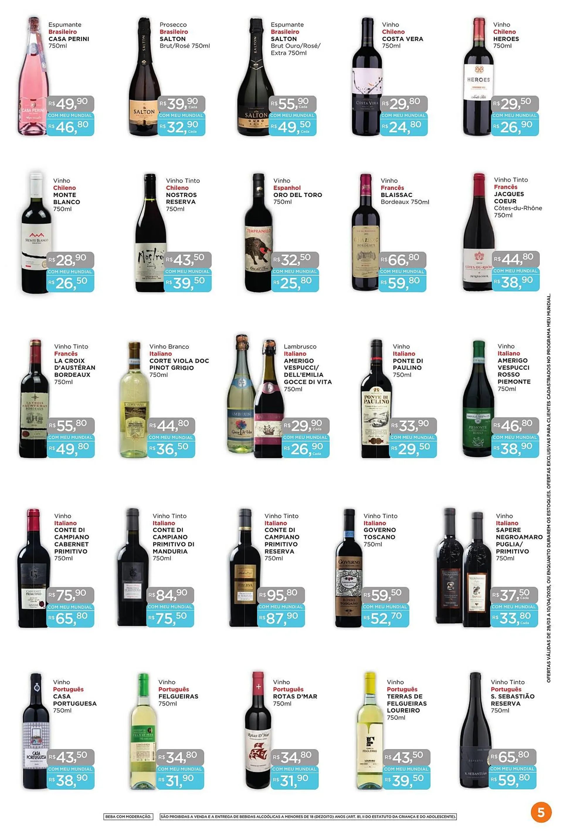Encarte de Catálogo Supermercados Mundial 31 de março até 10 de abril 2025 - Pagina 5