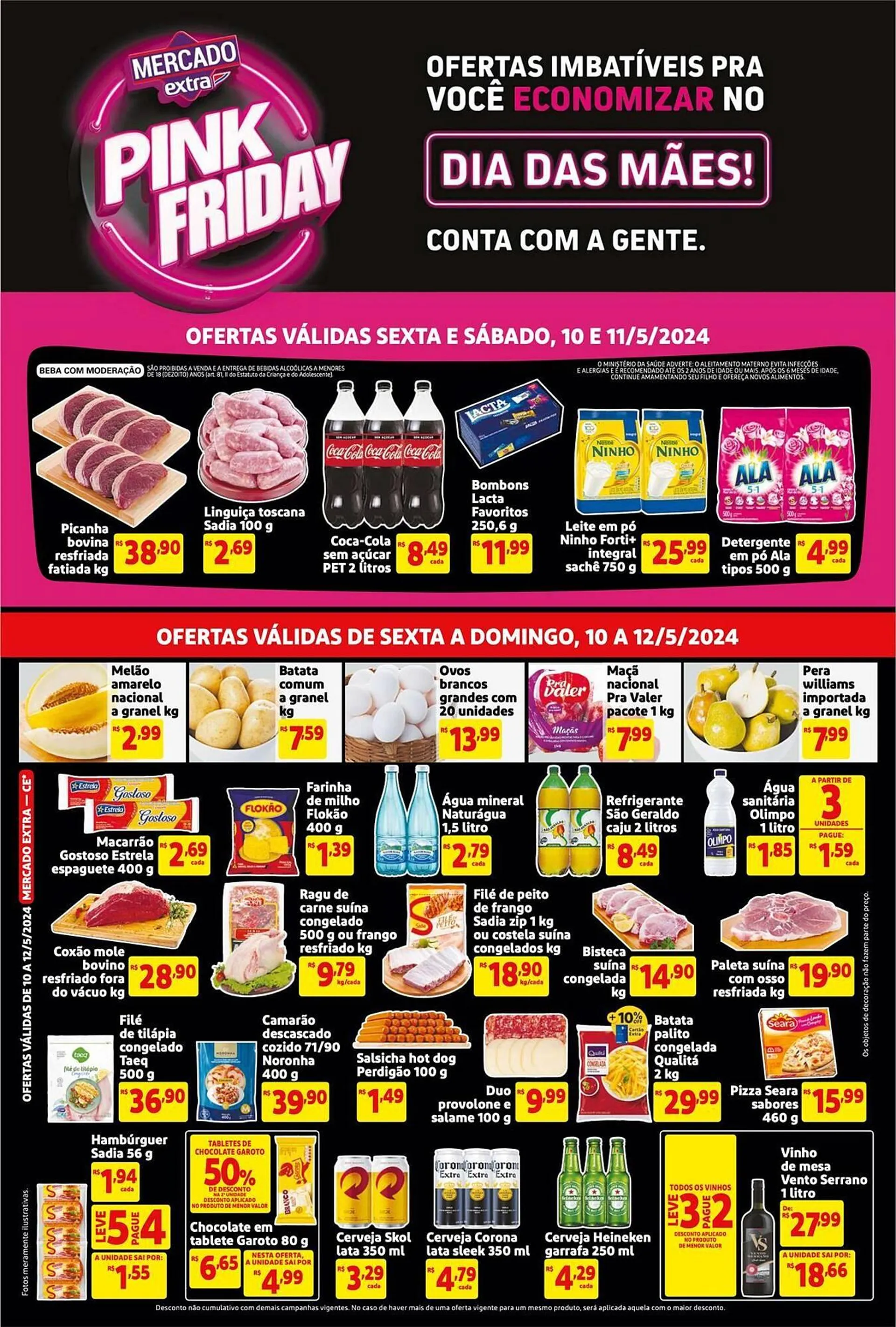 Encarte de Catálogo Mercado Extra 10 de maio até 12 de maio 2024 - Pagina 1