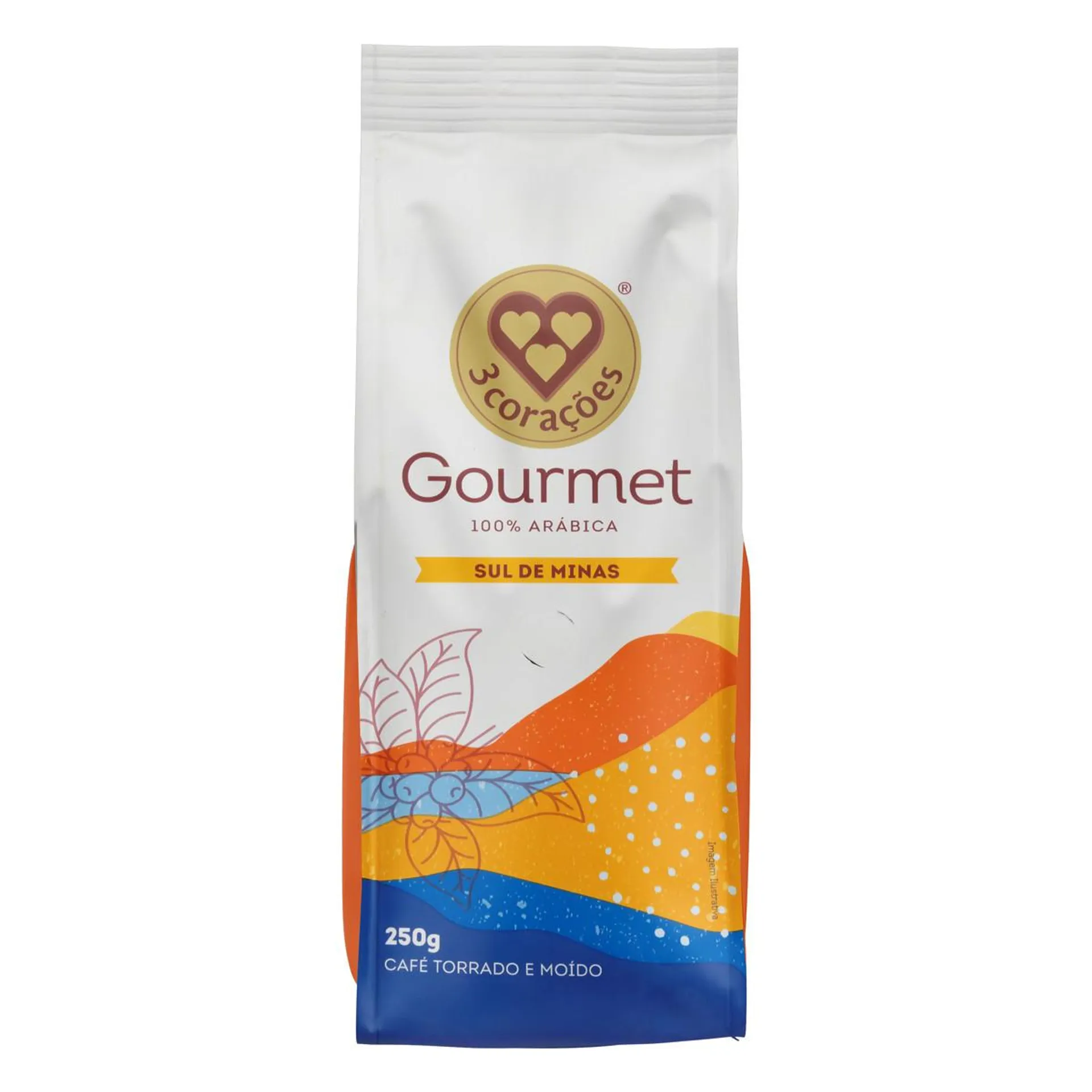 Café 3 Corações Gourmet Sul Minas Pouch 250g