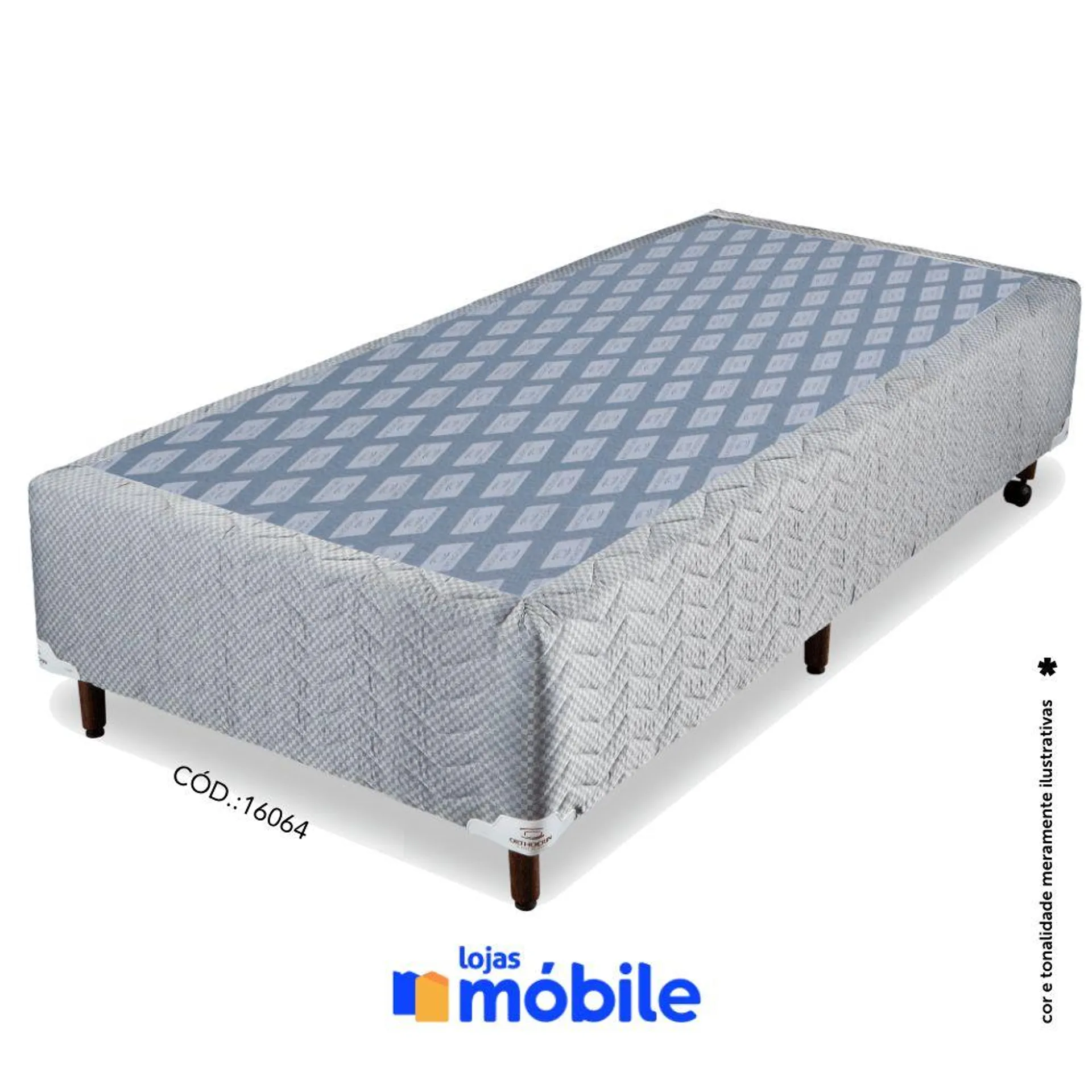 Cama Box Solteiro 88x188x32cm Orthocrin (16064)