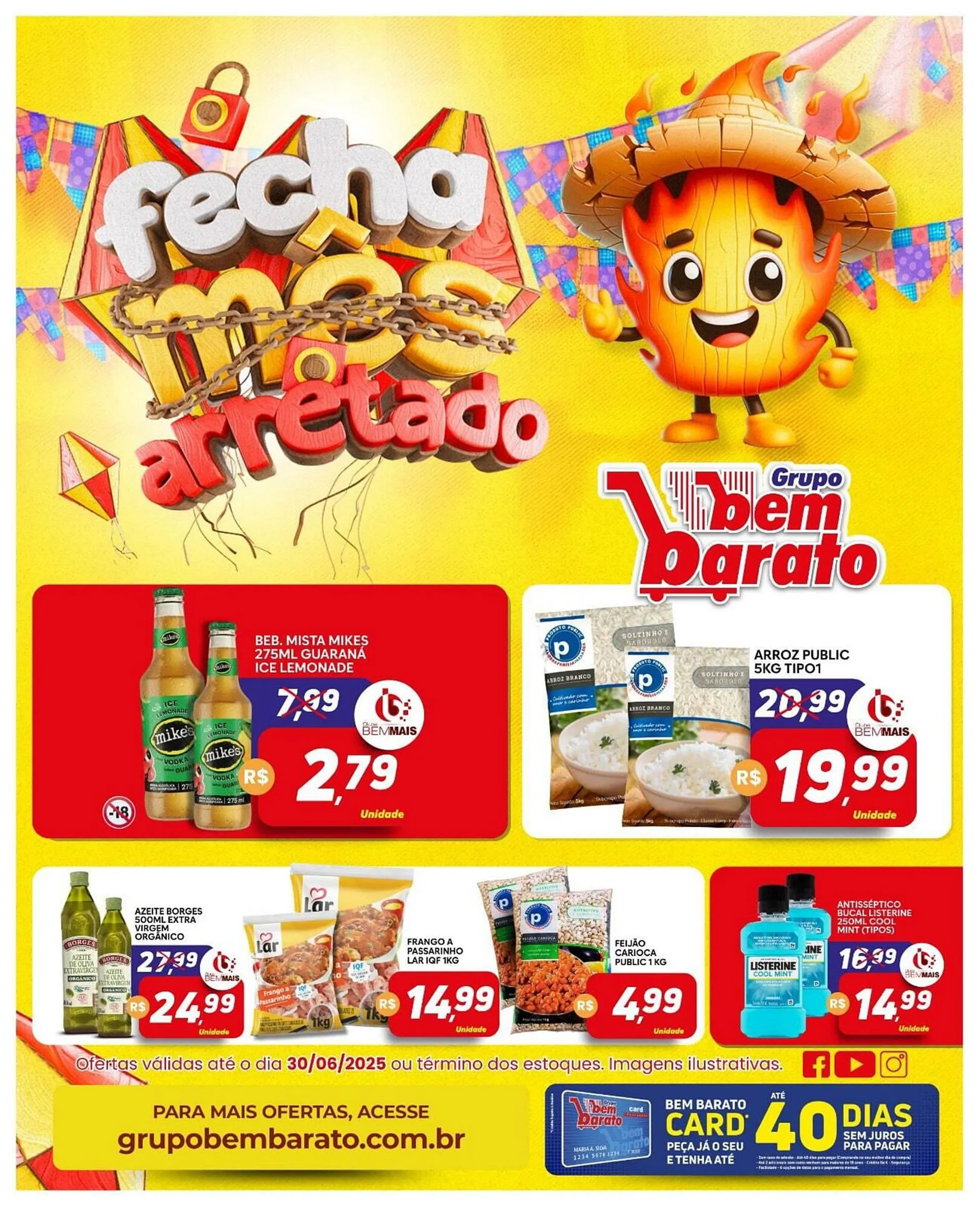 Encarte de Catálogo Supermercado Bem Barato 25 de junho até 30 de junho 2025 - Pagina 1