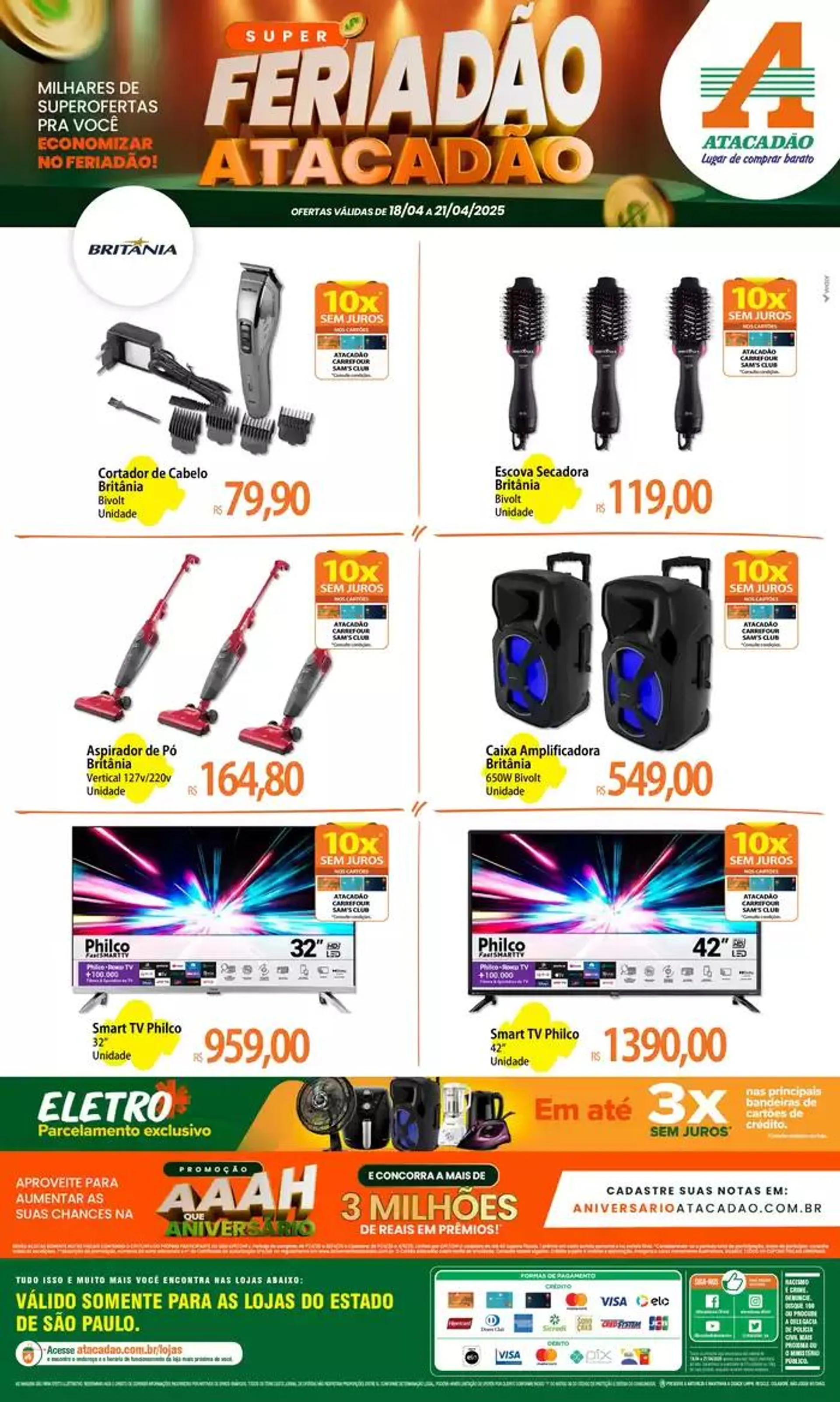 Encarte de Ofertas exclusivas e pechinchas 18 de abril até 21 de abril 2025 - Pagina 1