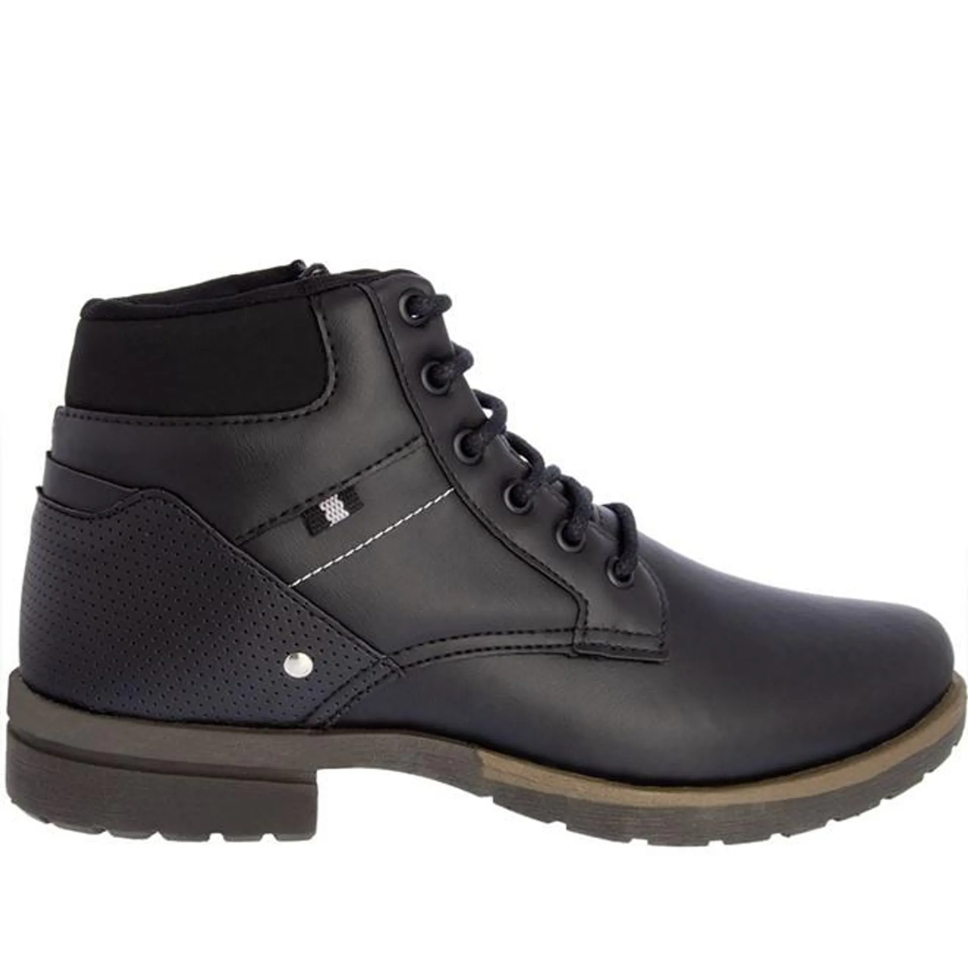 Bota Coturno Mac & Jac Detalhe Perfuros Preto